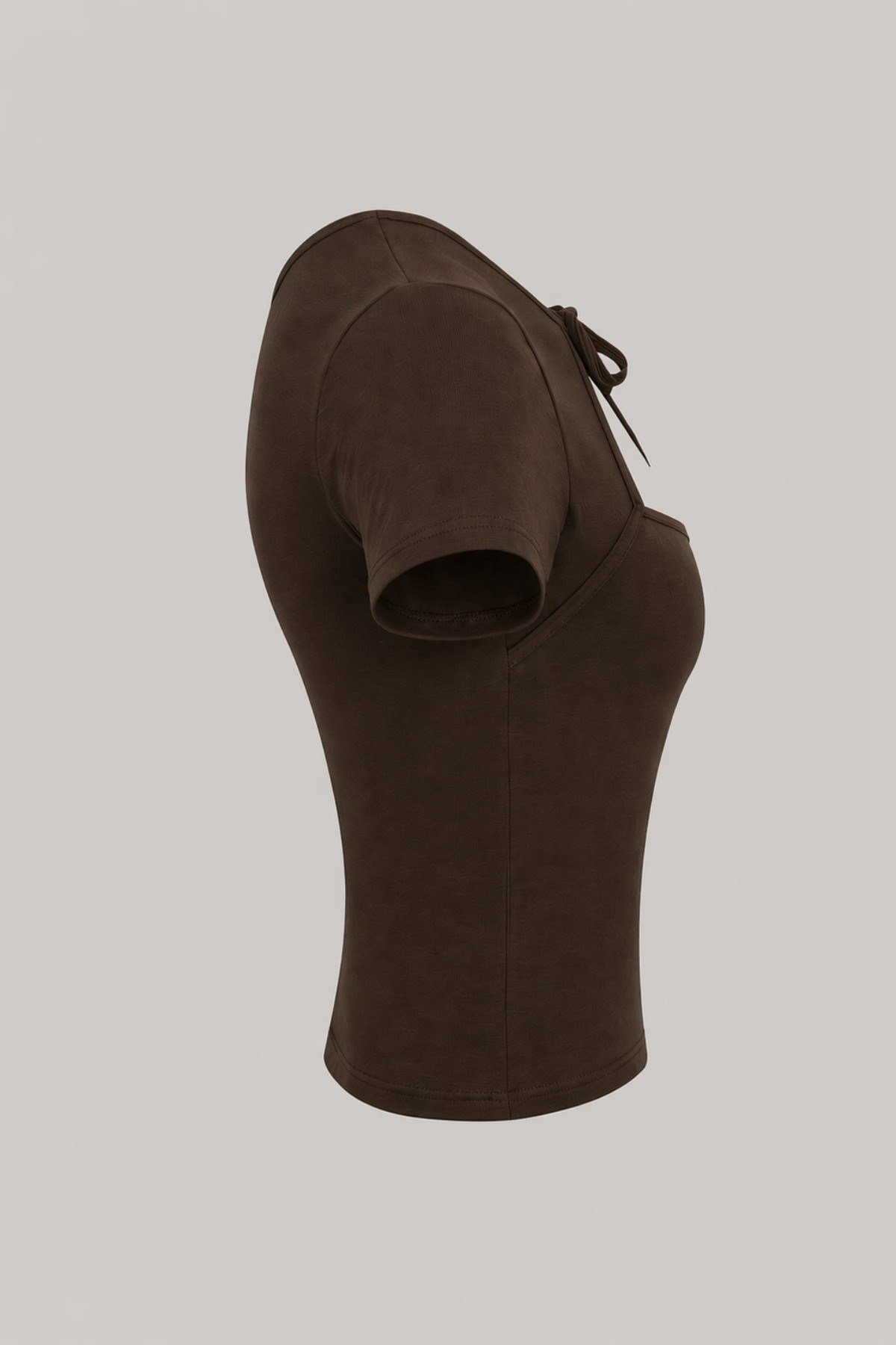 Tarz CoolCropKDN-ÖNBĞLMTŞT-001-BYZ-XLKadın Bağlama Detaylı Crop Tişört Dekolteli Modern Kesim Şık Üst