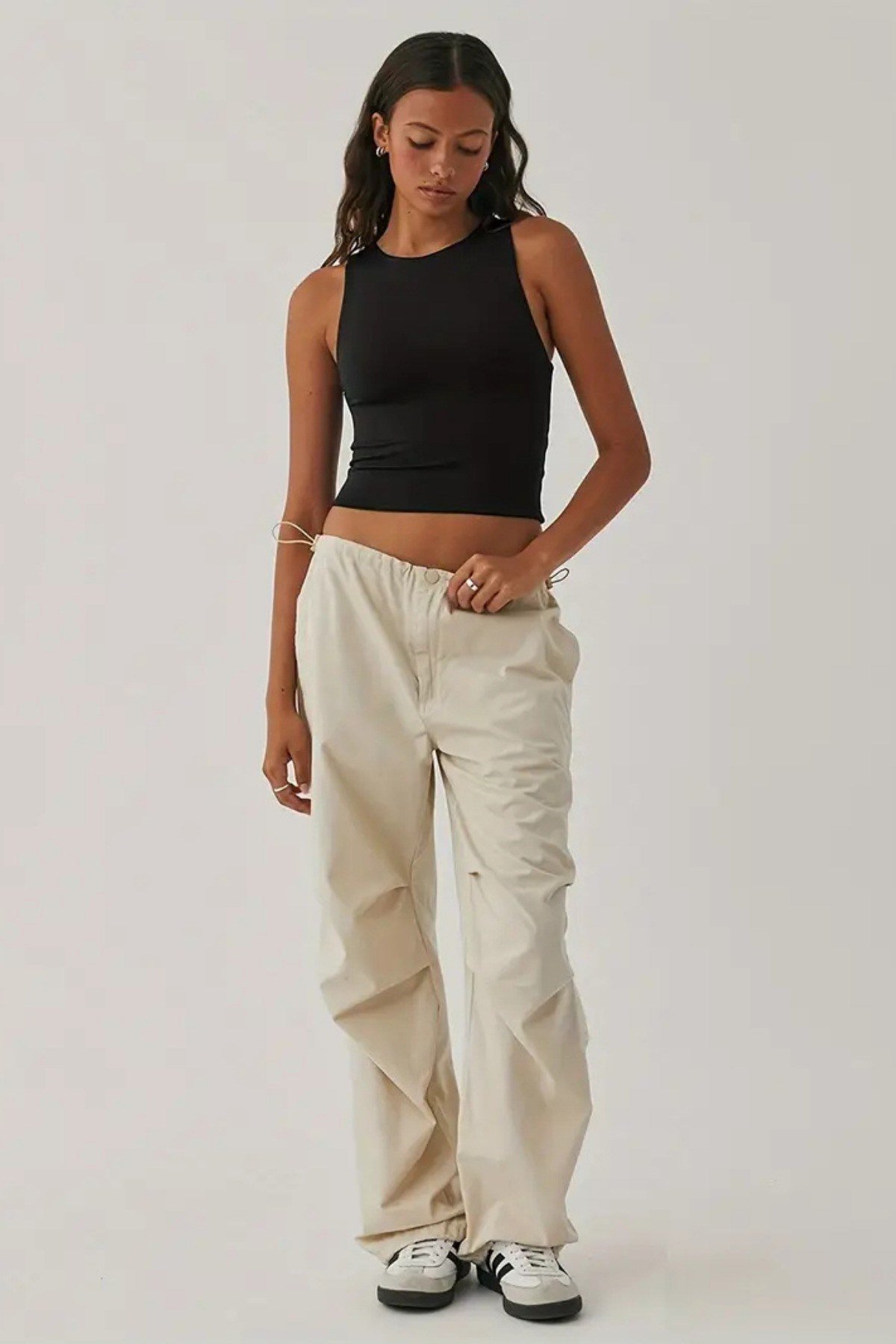 Tarz CoolCropKLSZKDN030-B-XLKadın Atlet – Düz Basic Crop Kolsuz T-shirt