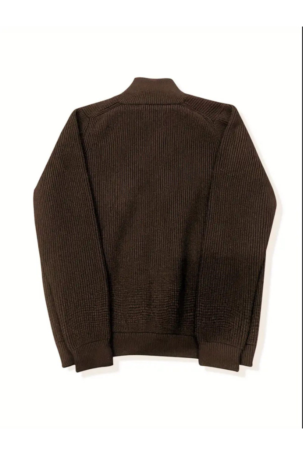 Tarz CoolHırkaHRK19197R10Erkek Dik Yaka Fermuarlı Slim Fit Triko Hırka