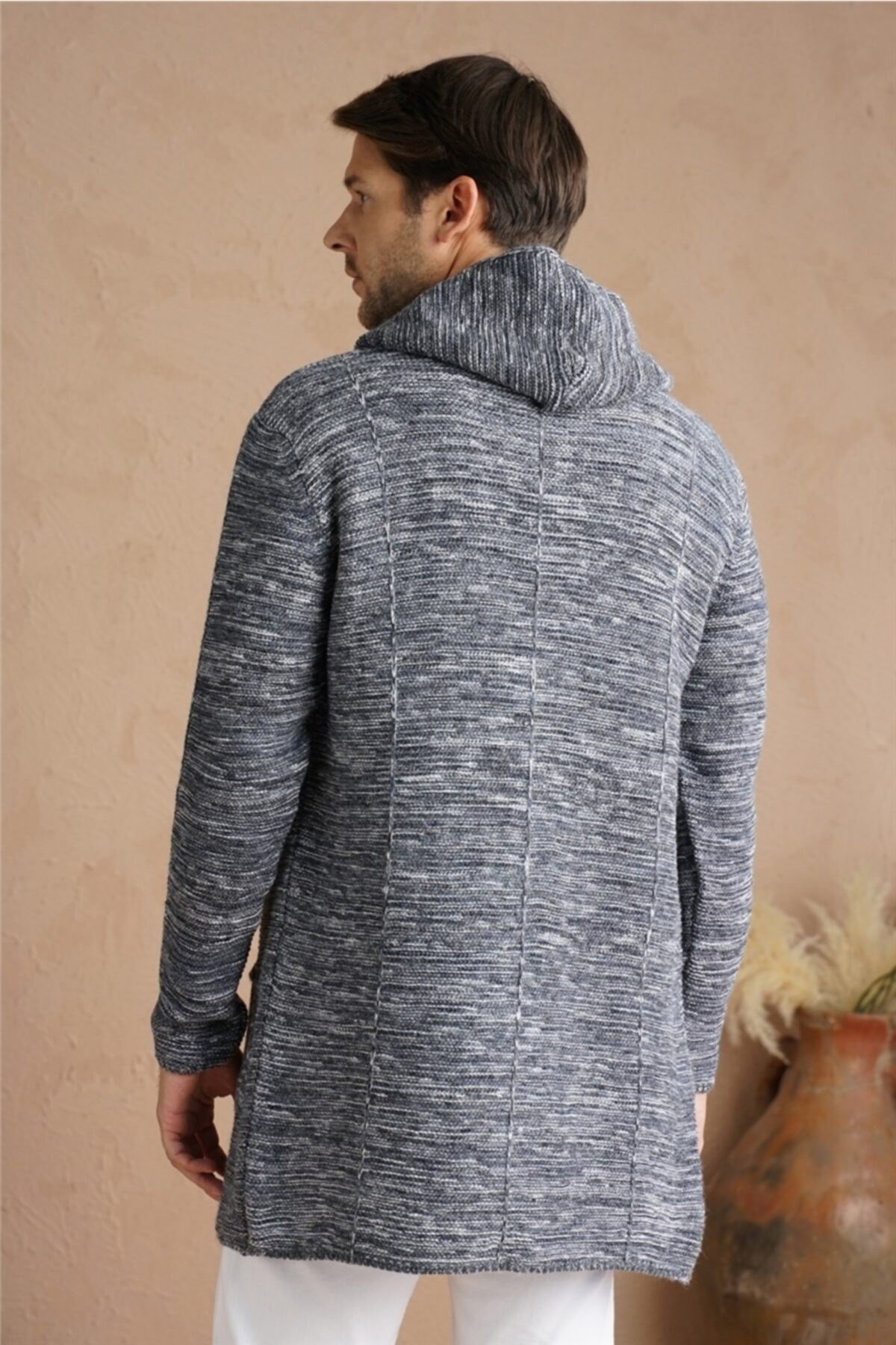Tarz CoolHırkaHRK7721R02Erkek Karışım Kapüşonlu Triko Hırka-hrk7721r02s