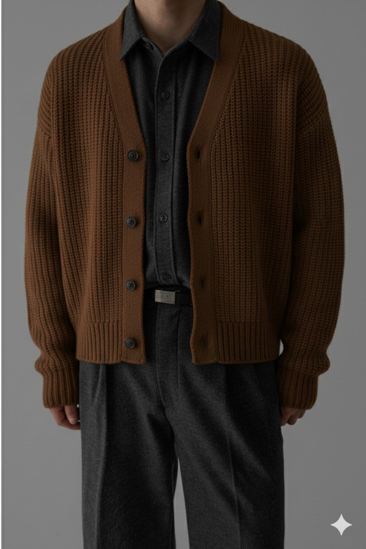 Tarz CoolHırkaHRK8298R03Erkek Slim Fit Pamuklu Yuvarlak Yaka Düğmeli Hırka