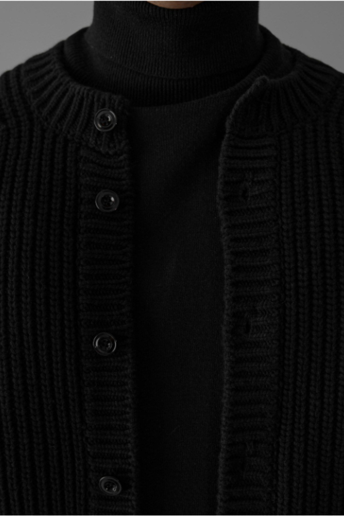 Tarz CoolHırkaHRK8298R03Erkek Slim Fit Pamuklu Yuvarlak Yaka Düğmeli Hırka