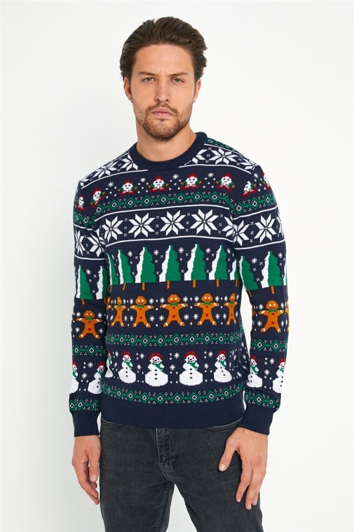 Tarz CoolKazakNOELKZKR04Erkek Christmas Yılbaşı Kazağı