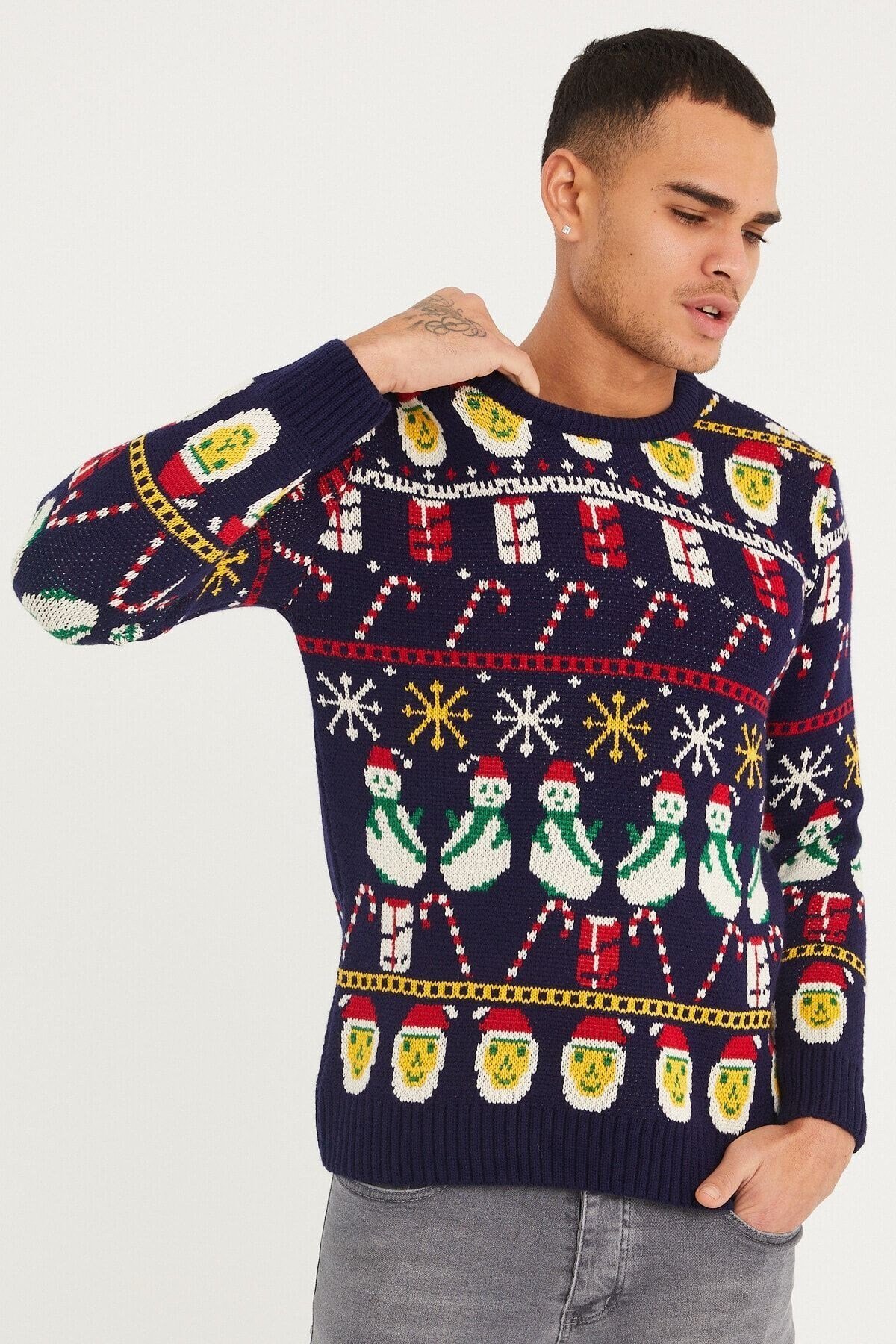 Tarz CoolKazakNOELKZKR04Erkek Christmas Yılbaşı Kazağı