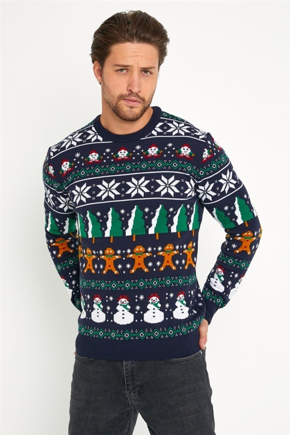 Tarz CoolKazakNOELKZKR04Erkek Christmas Yılbaşı Kazağı