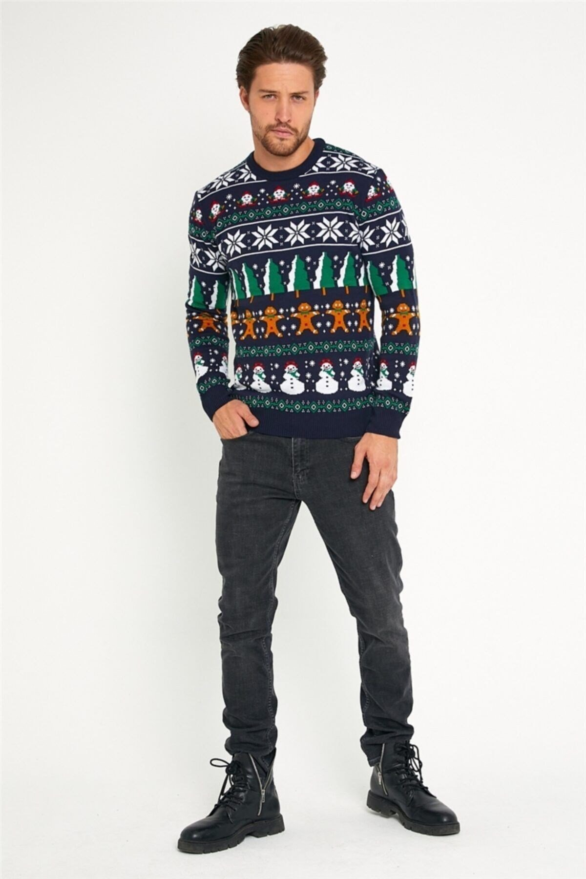 Tarz CoolKazakNOELKZKR04Erkek Christmas Yılbaşı Kazağı