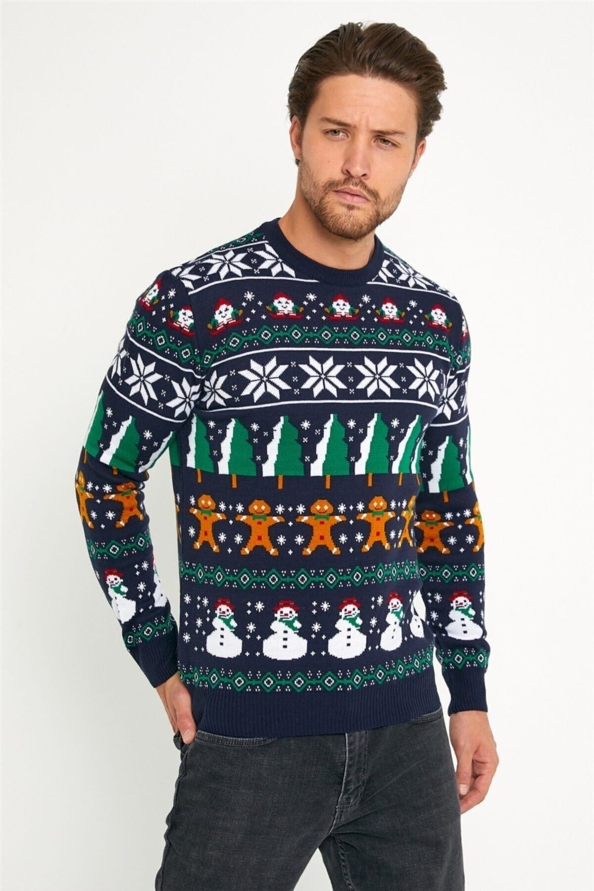Tarz CoolKazakNOELKZKR04Erkek Christmas Yılbaşı Kazağı