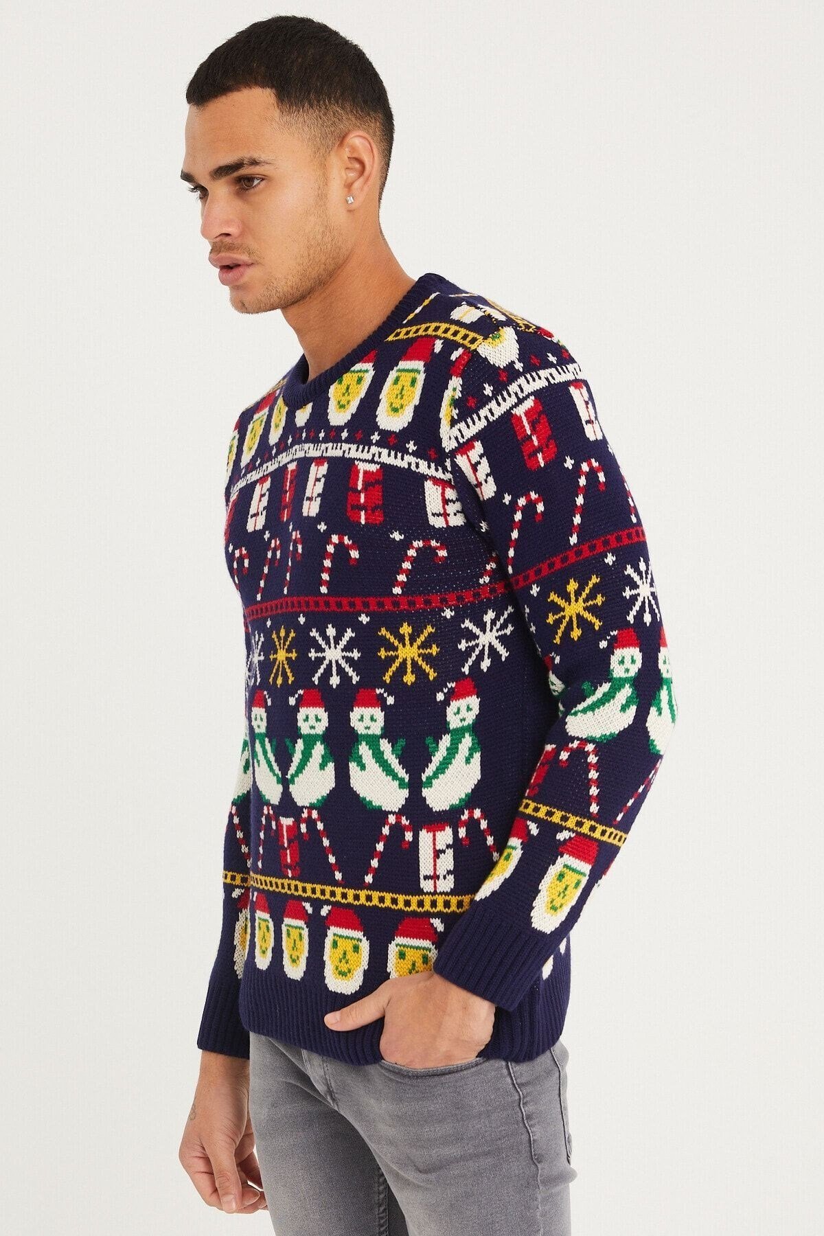 Tarz CoolKazakNOELKZKR04Erkek Christmas Yılbaşı Kazağı