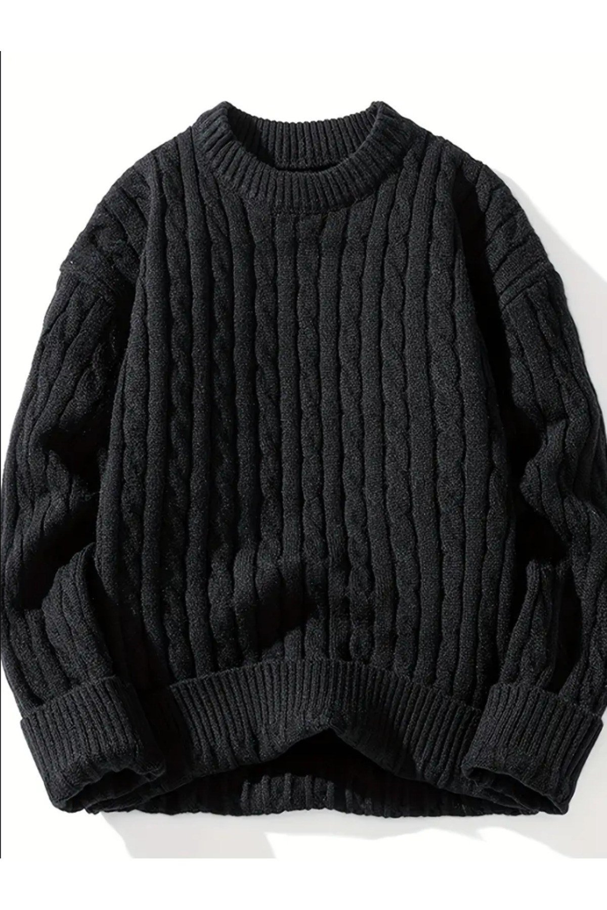 Tarz CoolKazakTR19178R01-1Erkek Regular Fit Örgülü Bisiklet Yaka Triko Kazak