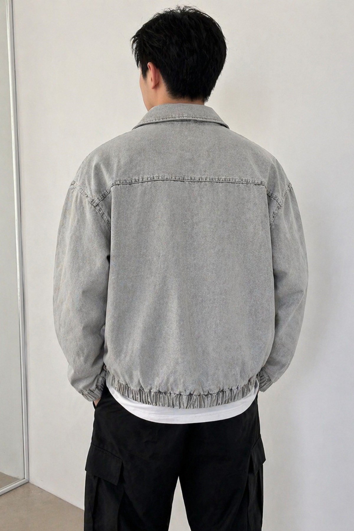 Tarz CoolMontBMBR-CKT-026-Bej-2XLErkek Oversize Bomber Ceket Fermuarlı Basic Günlük Şık Mont