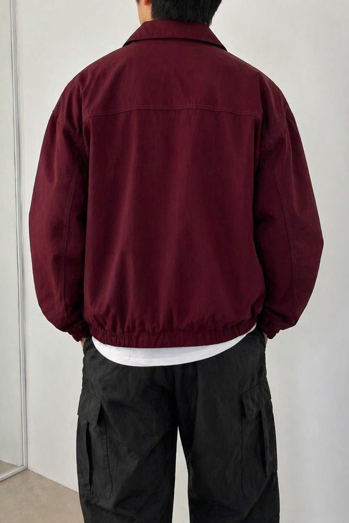 Tarz CoolMontBMBR-CKT-026-Bej-2XLErkek Oversize Bomber Ceket Fermuarlı Basic Günlük Şık Mont