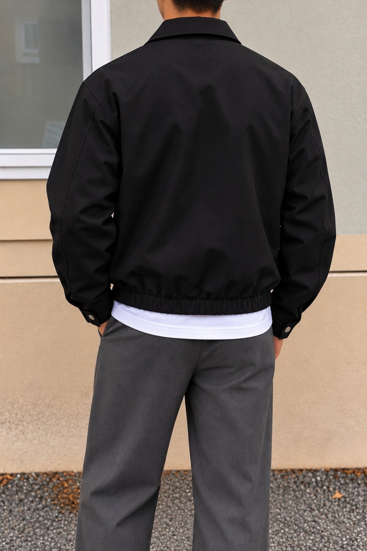 Tarz CoolMontTRZ-CKT-1001-Siyah-2XLErkek Oversize Çift Yönlü Fermuarlı %100 Pamuk Ceket – Rahat Kalıp, Lastikli Bel, Günlük ve Casual Stil