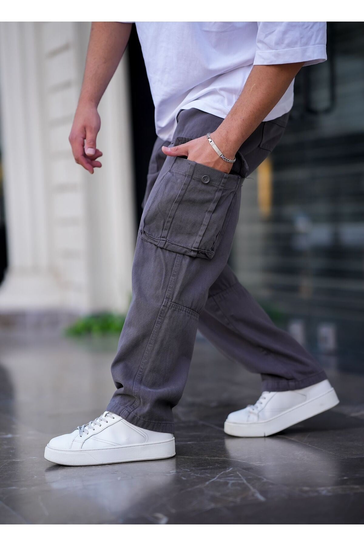 Tarz CoolPantolonBAGGYTC21R2654Erkek Kargo Cep Baggy Pantolon Rengi