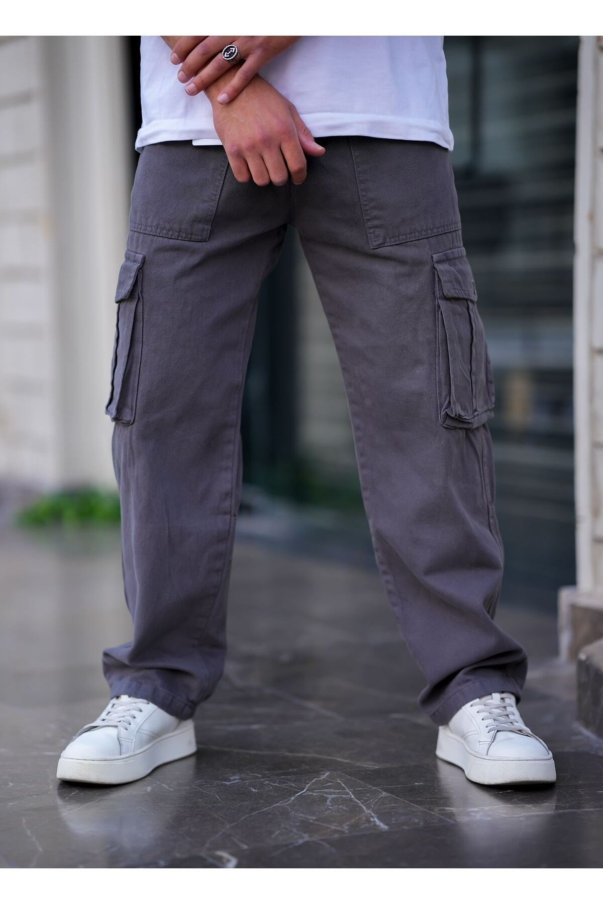 Tarz CoolPantolonBAGGYTC21R2654Erkek Kargo Cep Baggy Pantolon Rengi