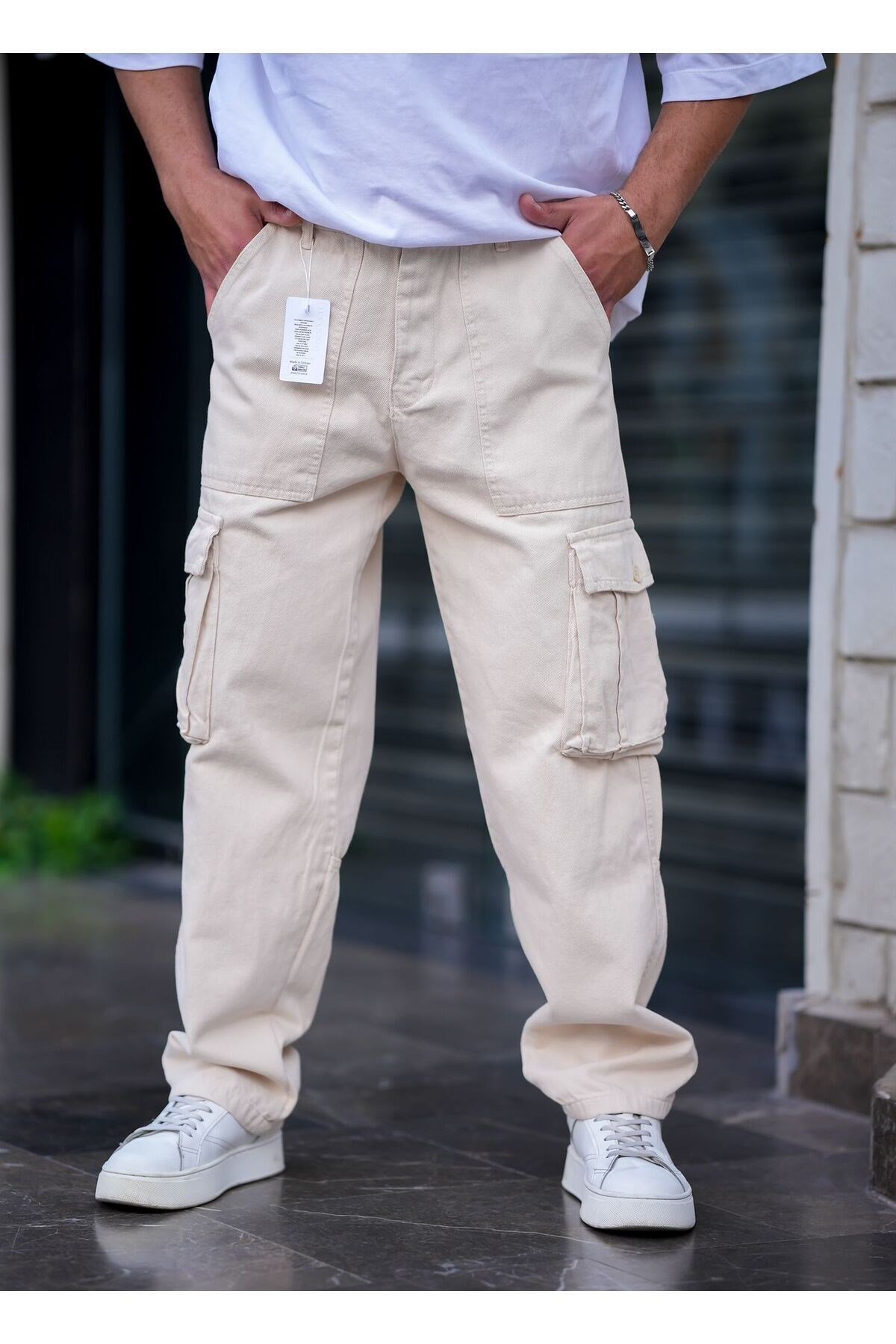 Tarz CoolPantolonBAGGYTC21R2654Erkek Kargo Cep Baggy Pantolon Rengi