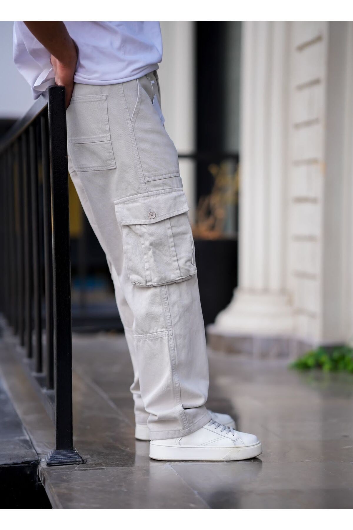 Tarz CoolPantolonBAGGYTC21R2654Erkek Kargo Cep Baggy Pantolon Rengi
