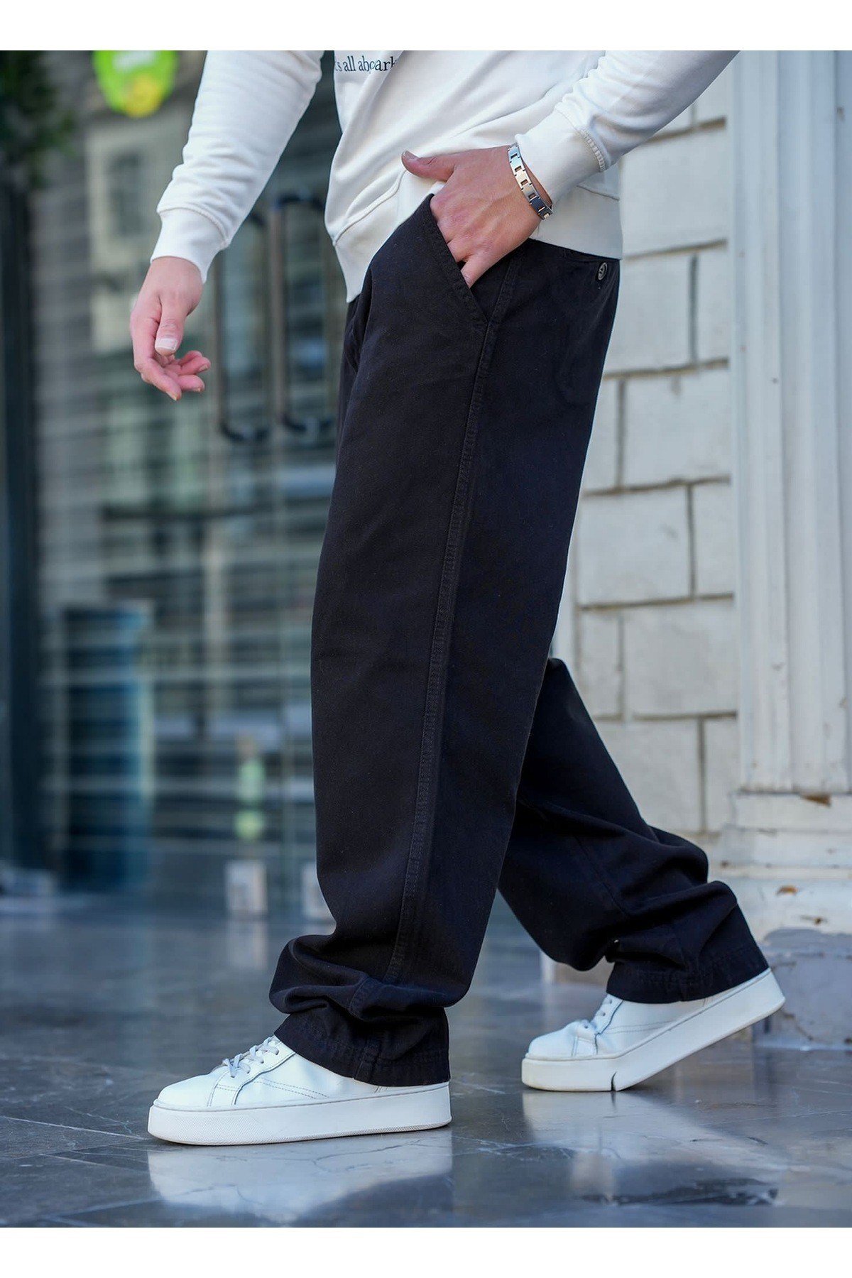 Tarz CoolPantolonDZBGGYPNT01R05Erkek Baggy Denim Pantolon