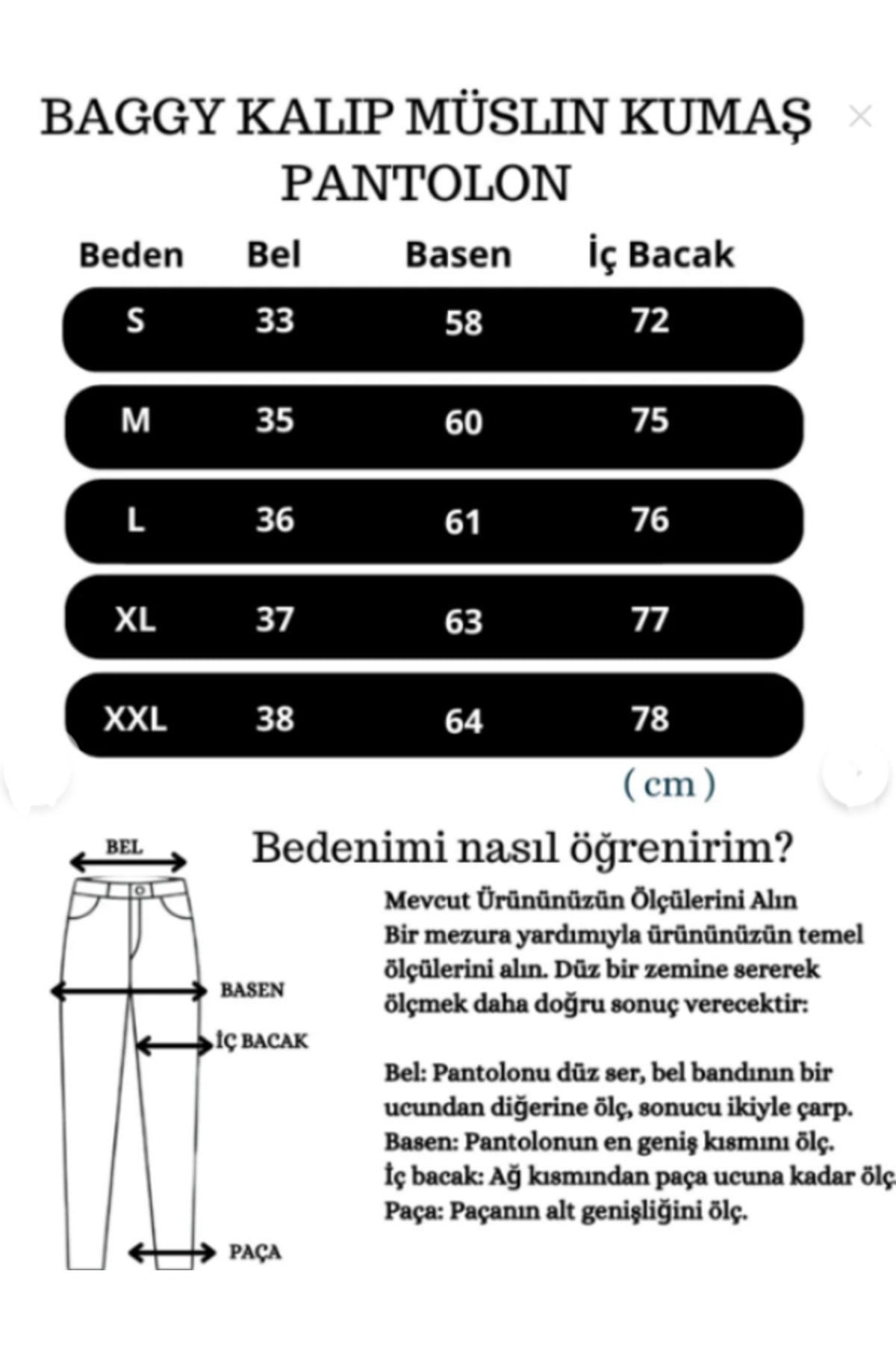 Tarz CoolPantolonERKMSLPNT025R01Hafif Ve Rahat Müslin Baggy Erkek Pantolon