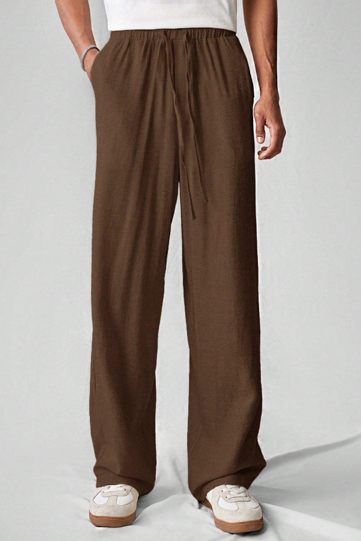 Tarz CoolPantolonERKMSLPNT025R01Hafif Ve Rahat Müslin Baggy Erkek Pantolon