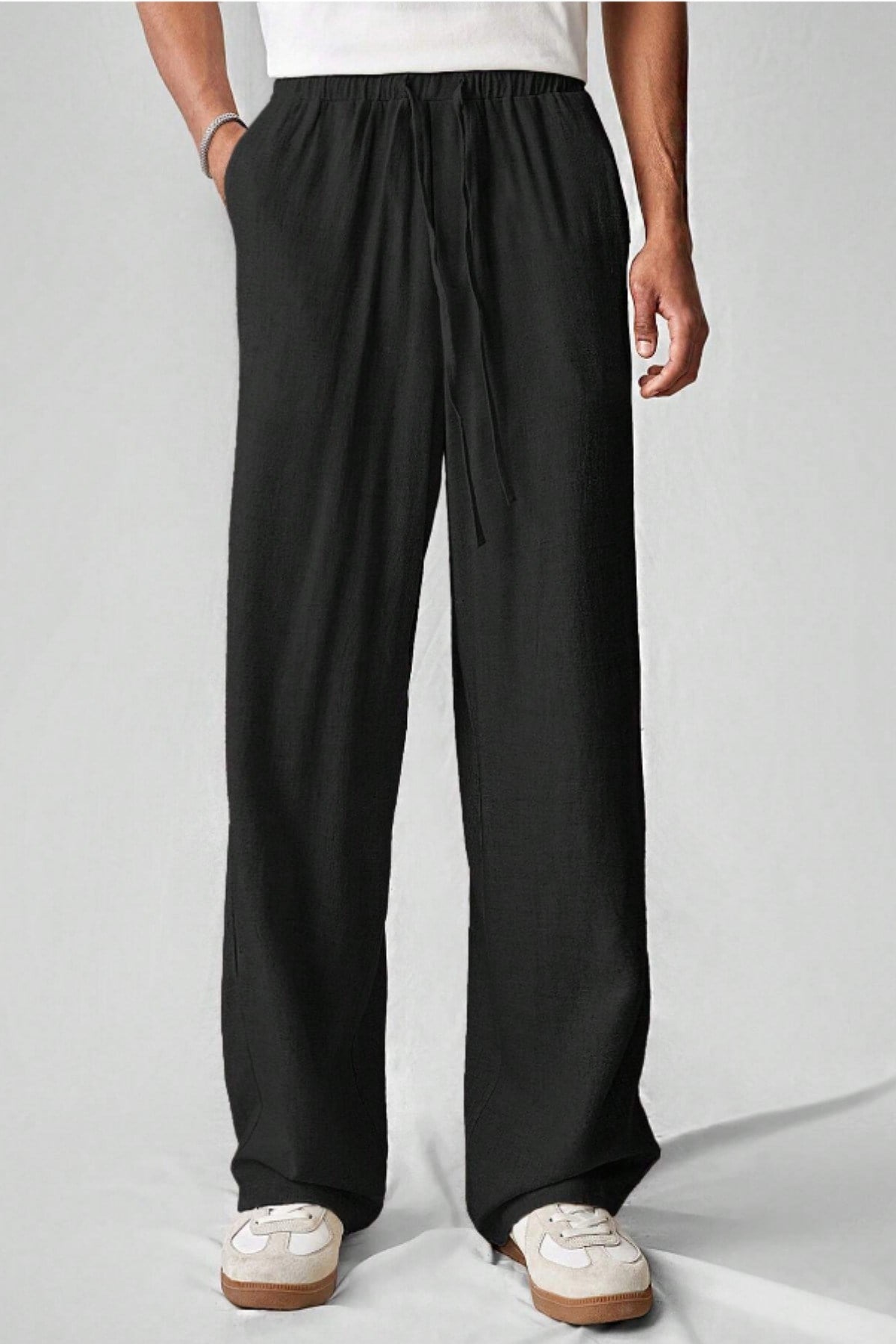 Tarz CoolPantolonERKMSLPNT025R01Hafif Ve Rahat Müslin Baggy Erkek Pantolon