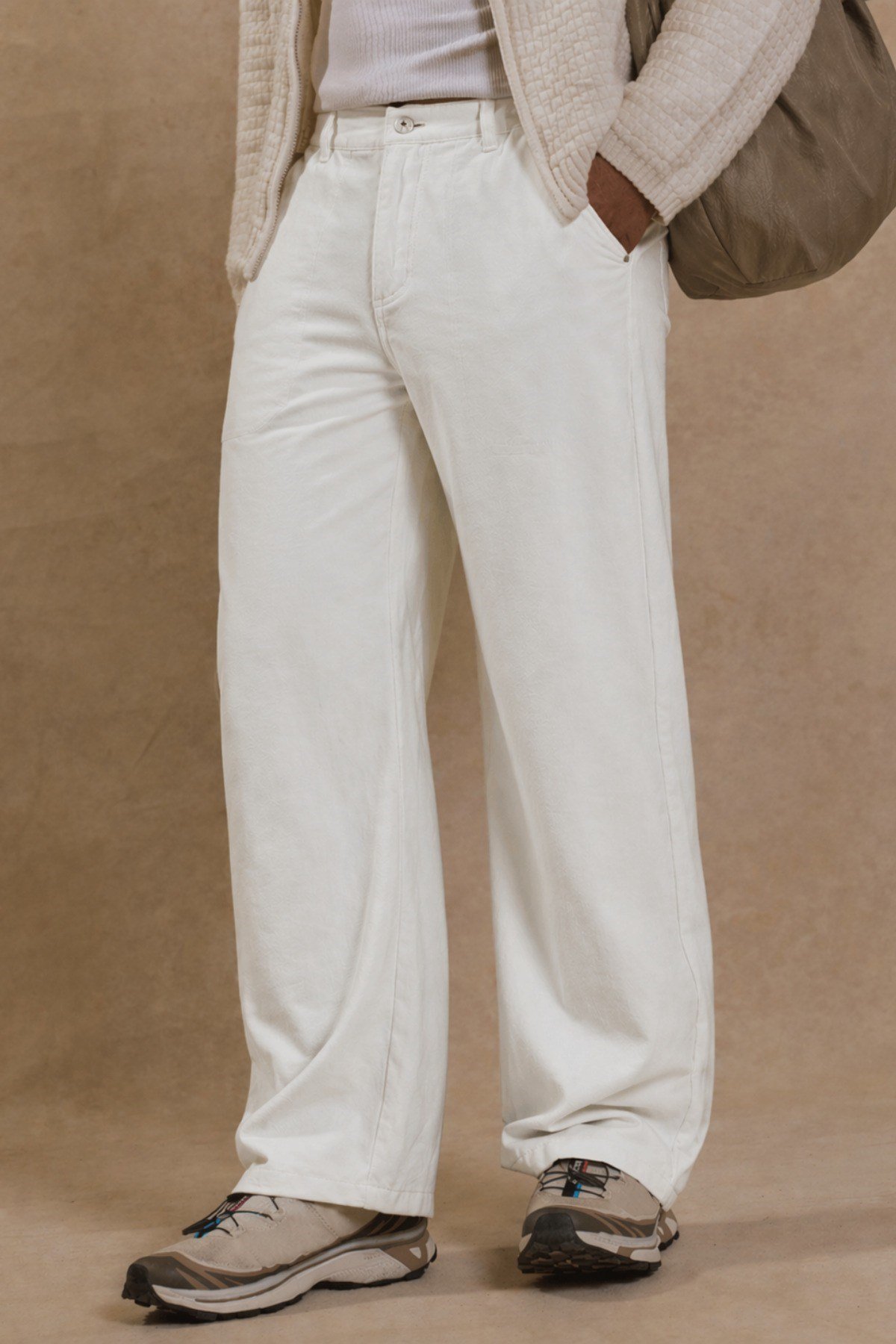 Tarz CoolPantolonJ19-BGY-01-Bej-36Erkek Baggy Pantolon – Geniş Paça Rahat Kesim Günlük Stil