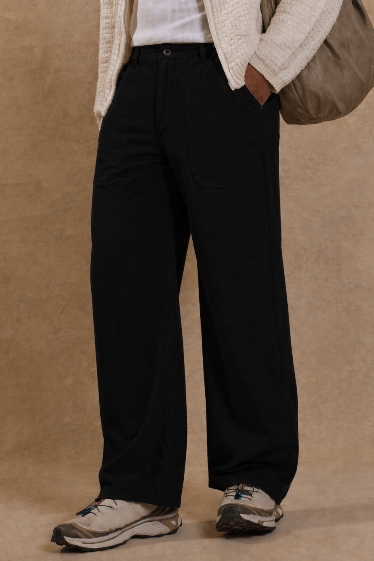 Tarz CoolPantolonJ19-BGY-01-Bej-36Erkek Baggy Pantolon – Geniş Paça Rahat Kesim Günlük Stil
