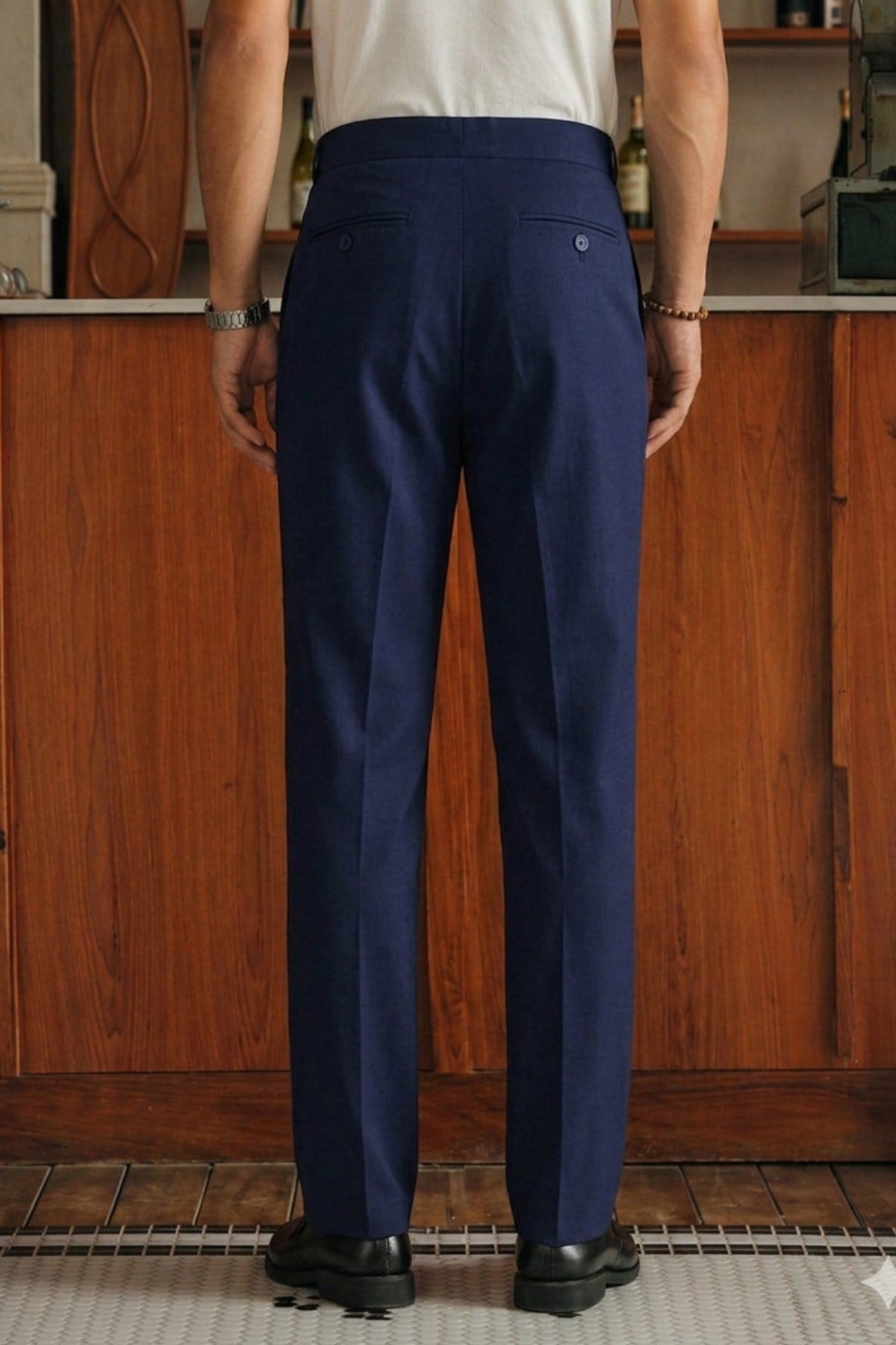 Tarz CoolPantolonJ19-PLS-026-Gri-34Erkek Pileli Old Money Klasik Kumaş Pantolon Rahat Kalıp Yazlık