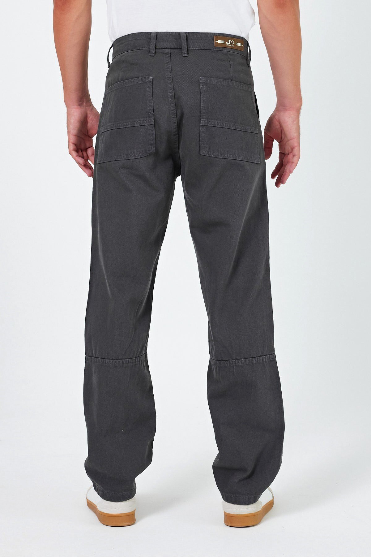 Tarz CoolPantolonJ19DZPNT01R07-1Erkek Düz Baggy Jean Pantolon