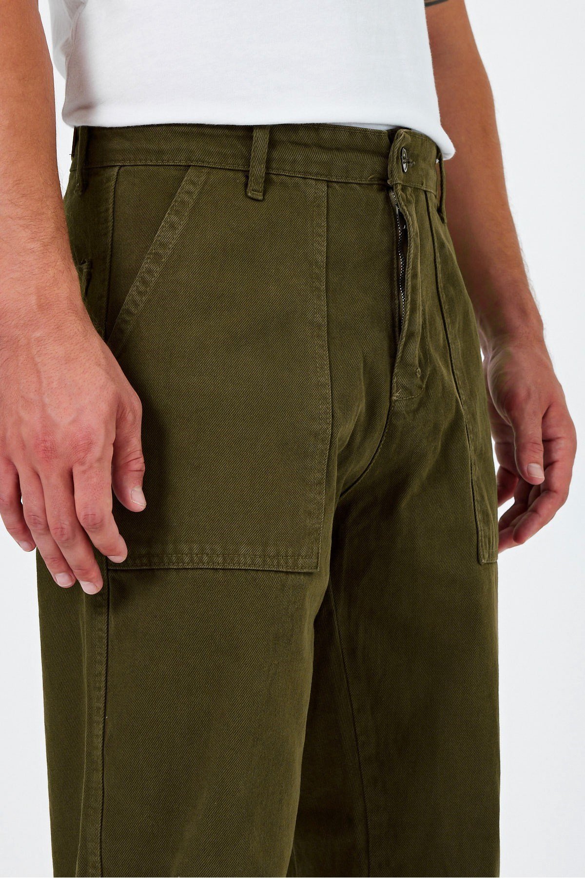 Tarz CoolPantolonJ19DZPNT01R07-1Erkek Düz Baggy Jean Pantolon