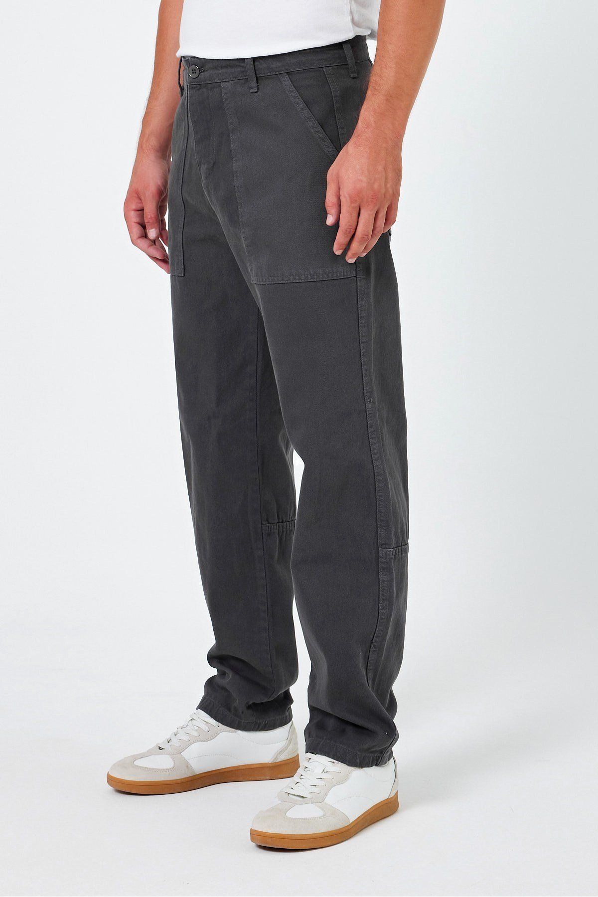 Tarz CoolPantolonJ19DZPNT01R07-1Erkek Düz Baggy Jean Pantolon
