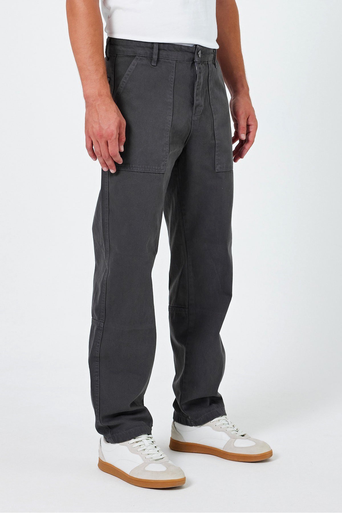 Tarz CoolPantolonJ19DZPNT01R07-1Erkek Düz Baggy Jean Pantolon