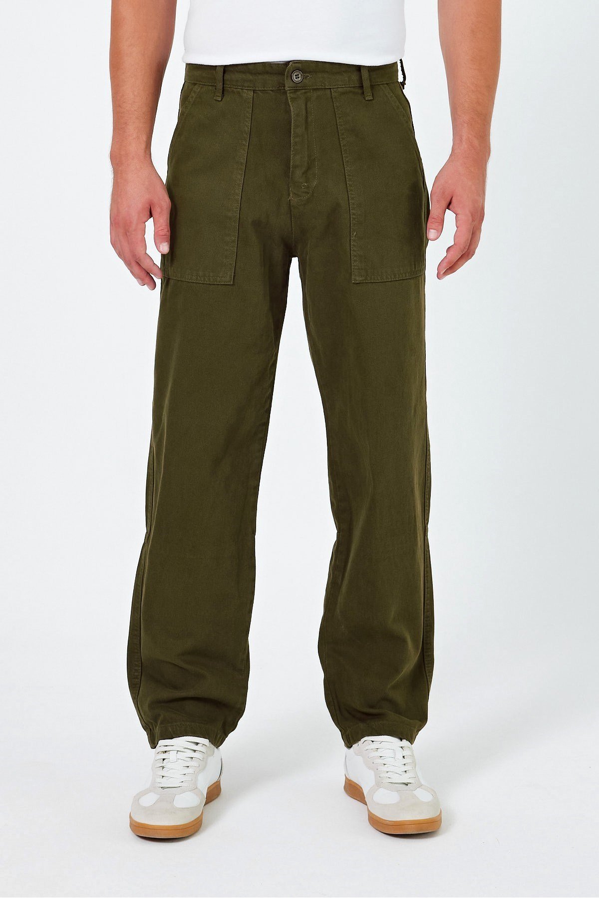 Tarz CoolPantolonJ19DZPNT01R07-1Erkek Düz Baggy Jean Pantolon