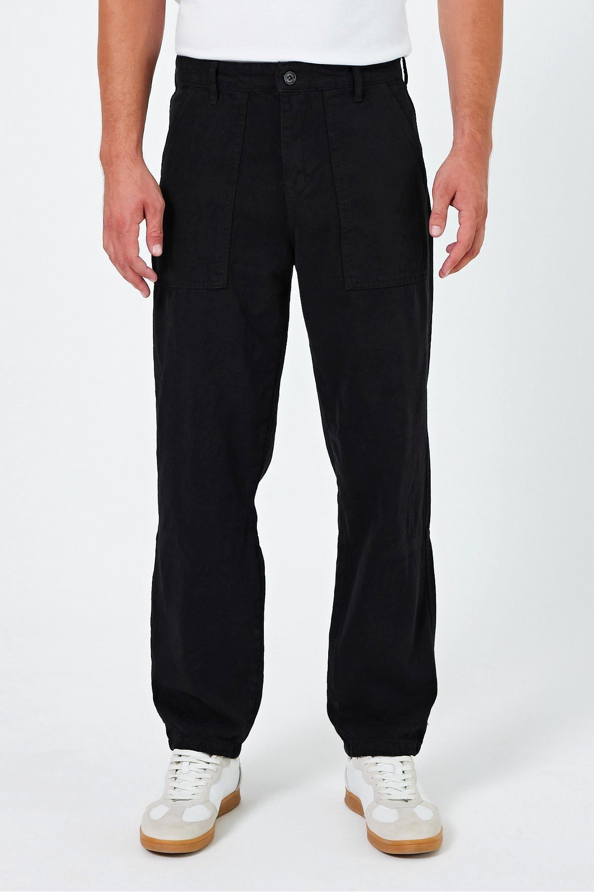 Tarz CoolPantolonJ19DZPNT01R07-1Erkek Düz Baggy Jean Pantolon