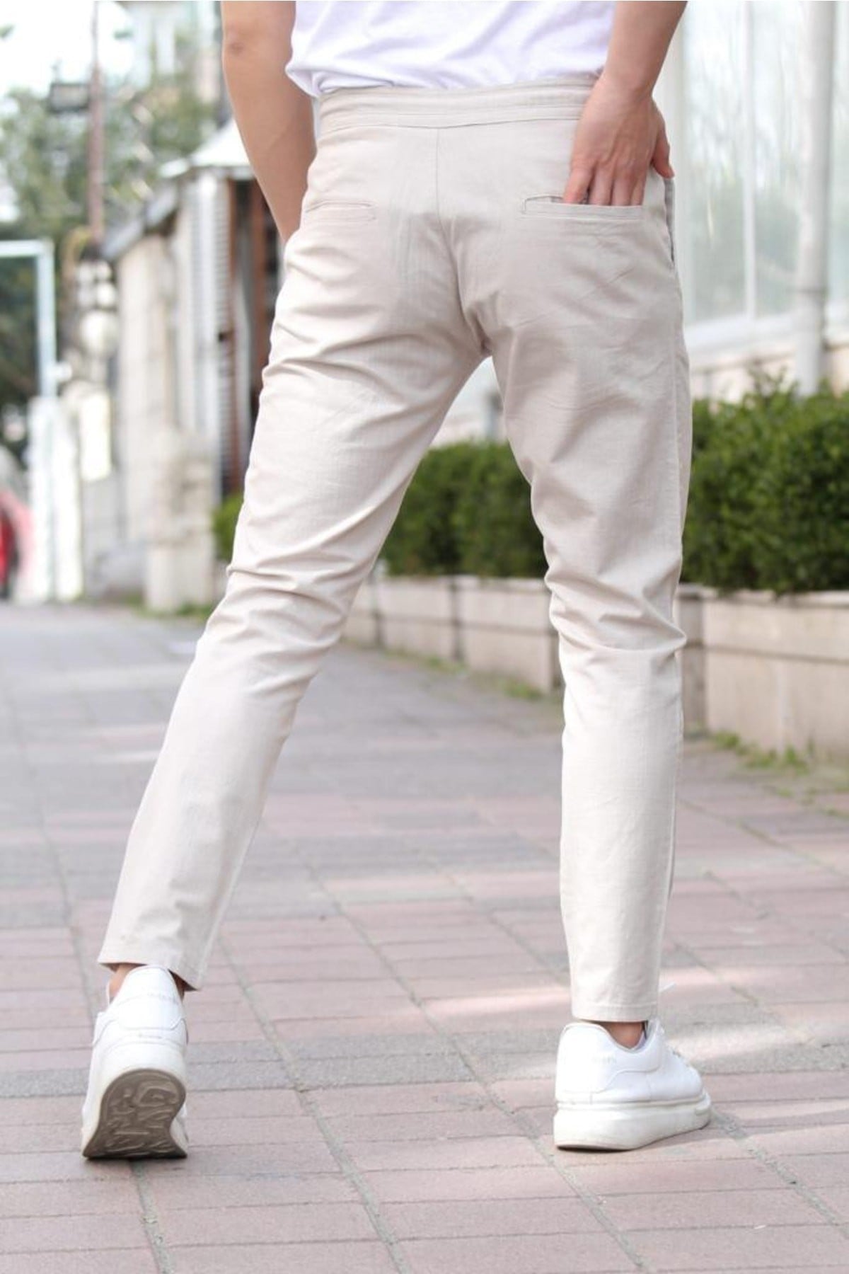 Tarz CoolPantolonJGGRKMPNT01R06Erkek Eganis Ipli Jogger Düğmeli Kumaş Pantolon