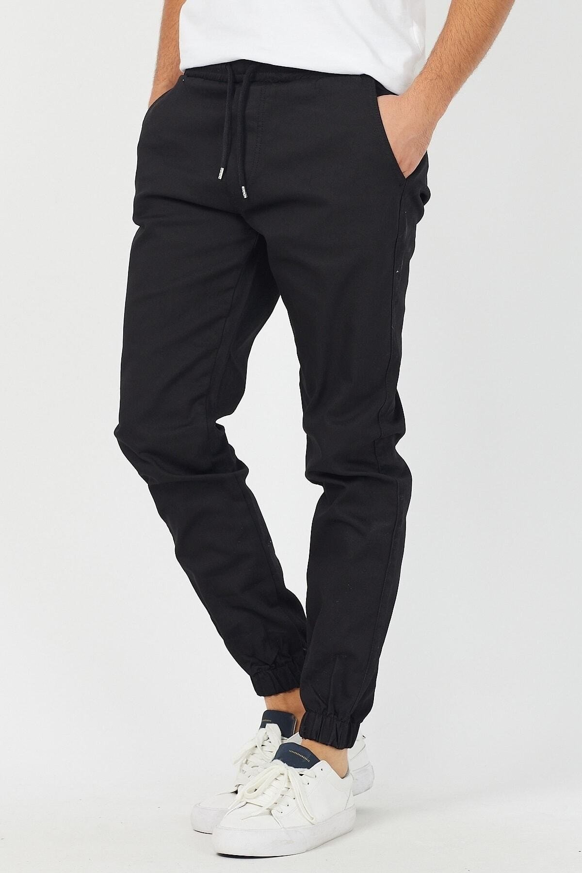 Tarz CoolPantolonSRSJGG026-HK-29Erkek Bel Paça Lastikli Jogger Pantolon