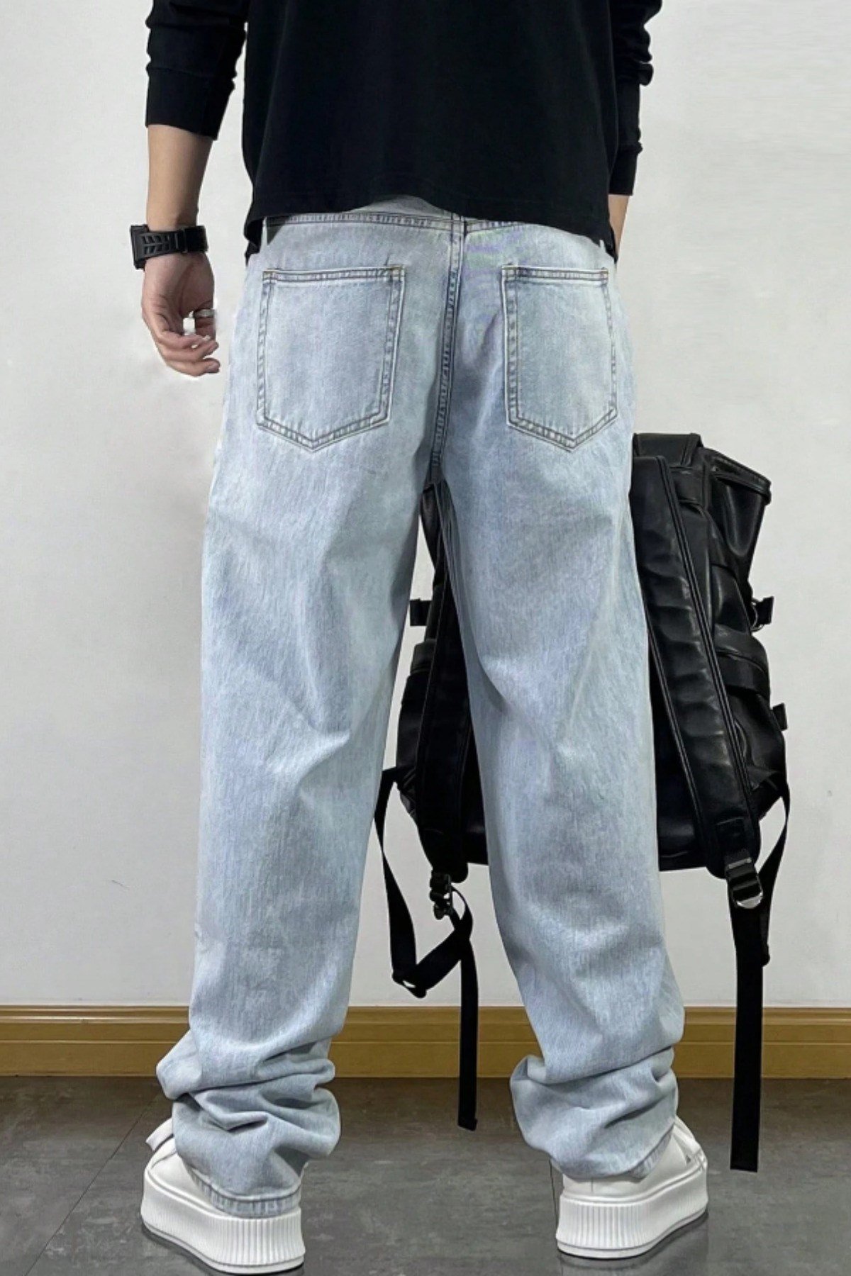 Tarz CoolPantolonSRSR1790R01Erkek Rahat Kesim Baggy Pantolon