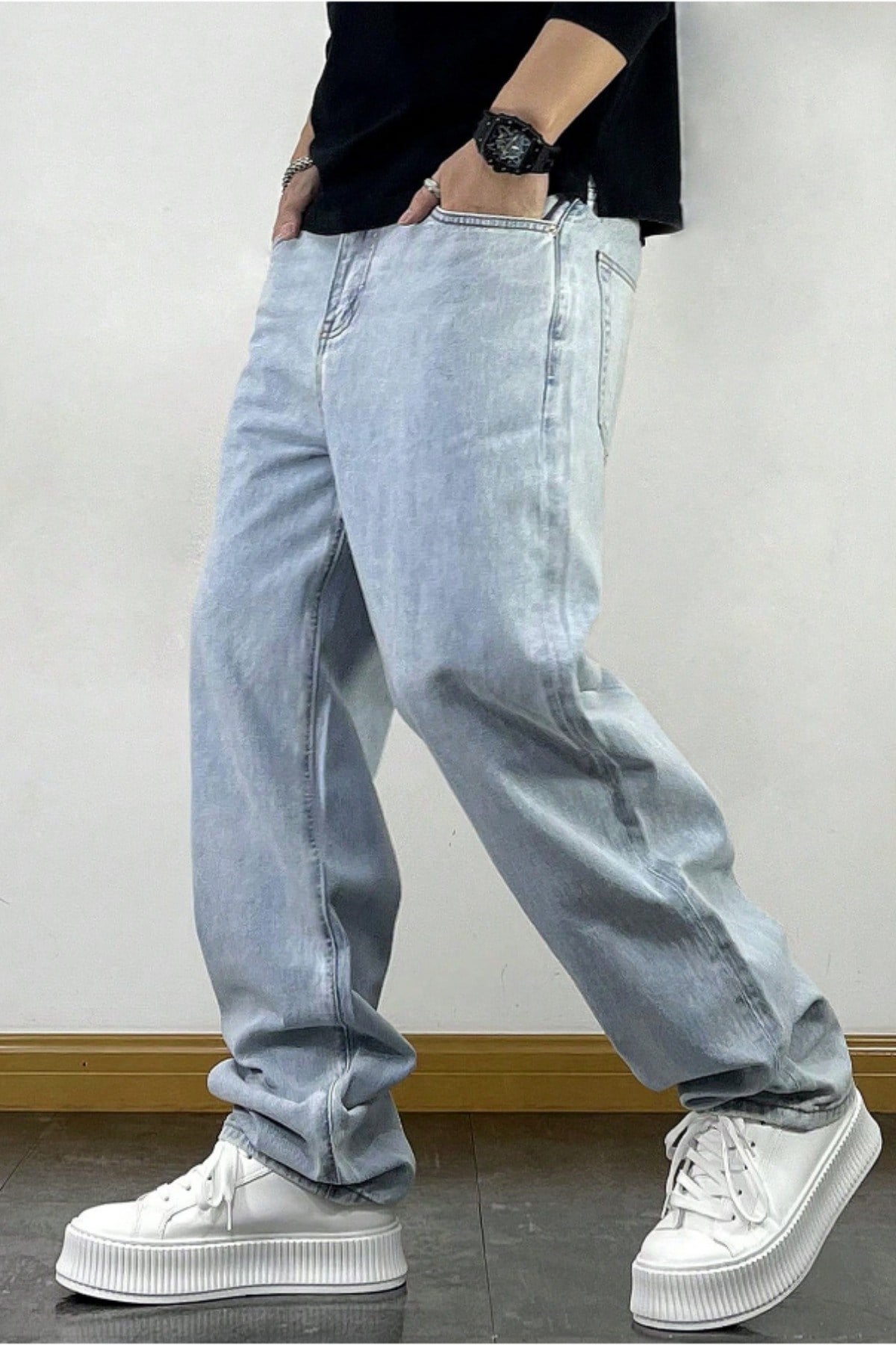 Tarz CoolPantolonSRSR1790R01Erkek Rahat Kesim Baggy Pantolon