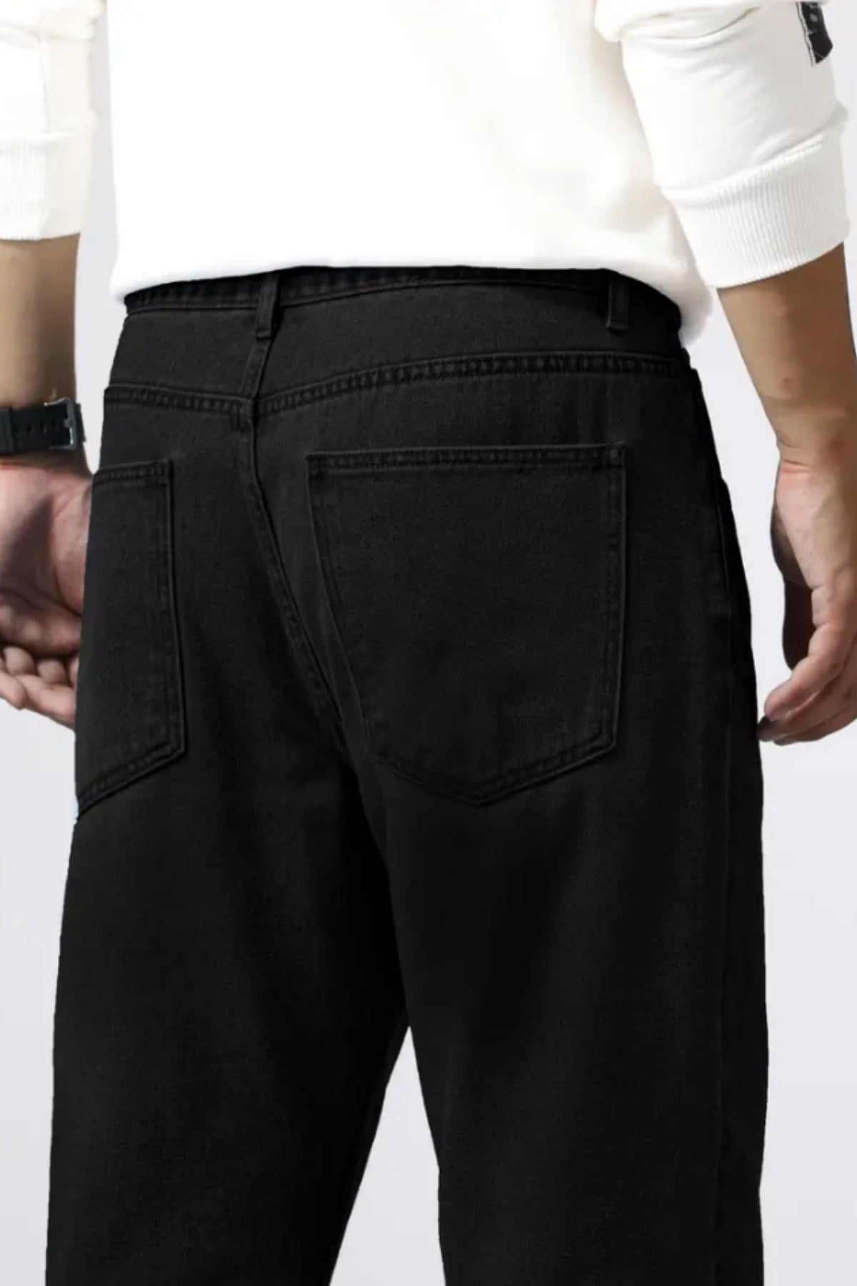 Tarz CoolPantolonTCKTPNT06R01-3Erkek Düz Süper Baggy Paça Uzun Kot Pantolon