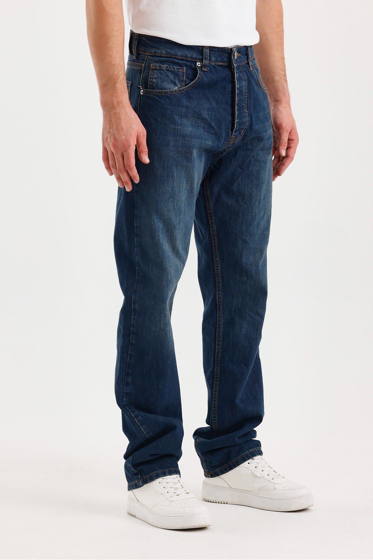 Tarz CoolPantolonTCKTPNT06R01-3Erkek Düz Süper Baggy Paça Uzun Kot Pantolon