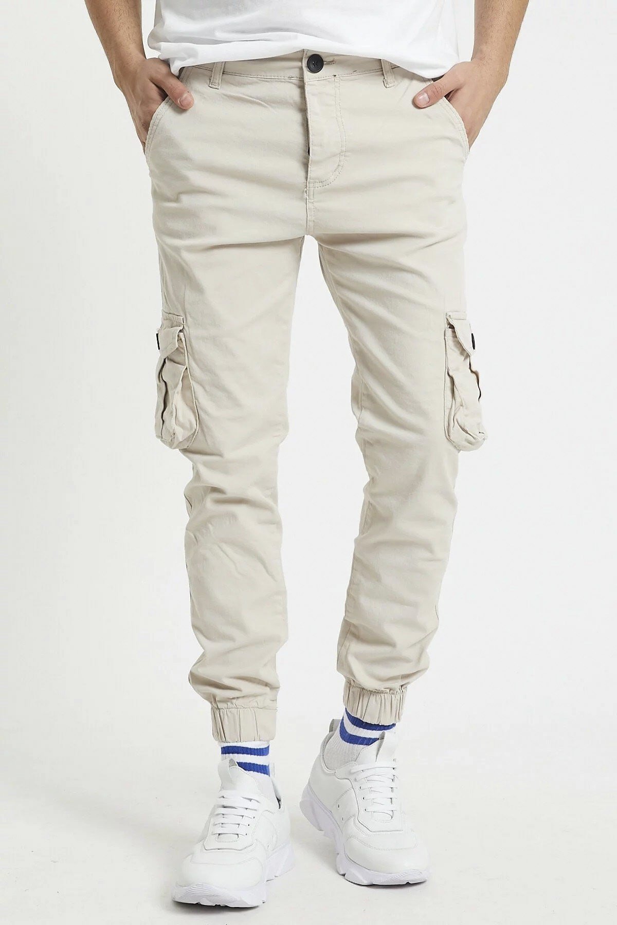 Tarz CoolPantolonTCPT001Erkek Slim Fit Kargo Cep Likralı Pantolon