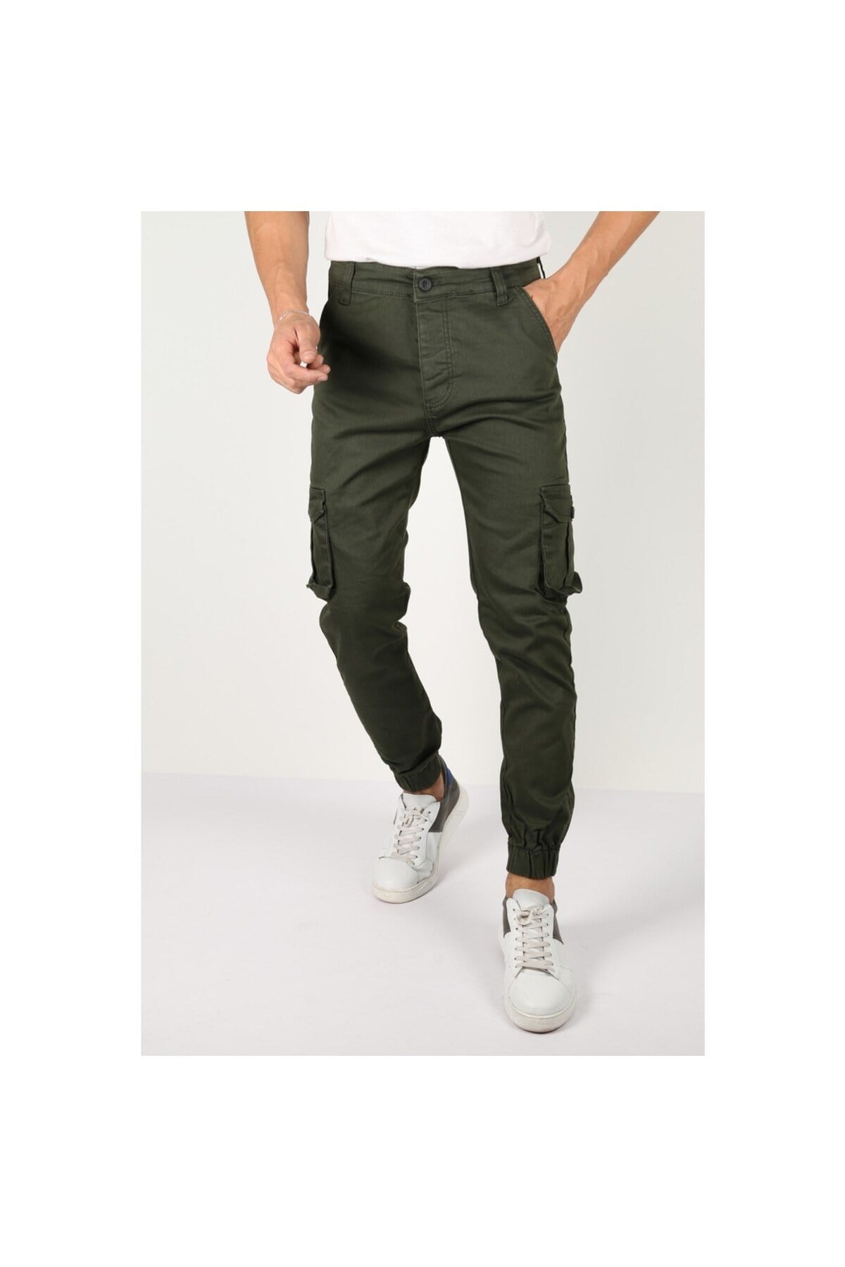 Tarz CoolPantolonTCPT001Erkek Slim Fit Kargo Cep Likralı Pantolon