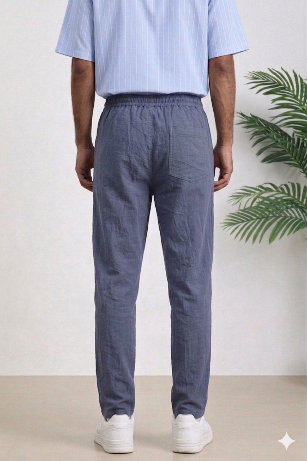 Tarz CoolPantolonTCRPEPNT-026-Lacivert-2XLErkek Yazlık Keten Karışımı Relaxed Pantolon