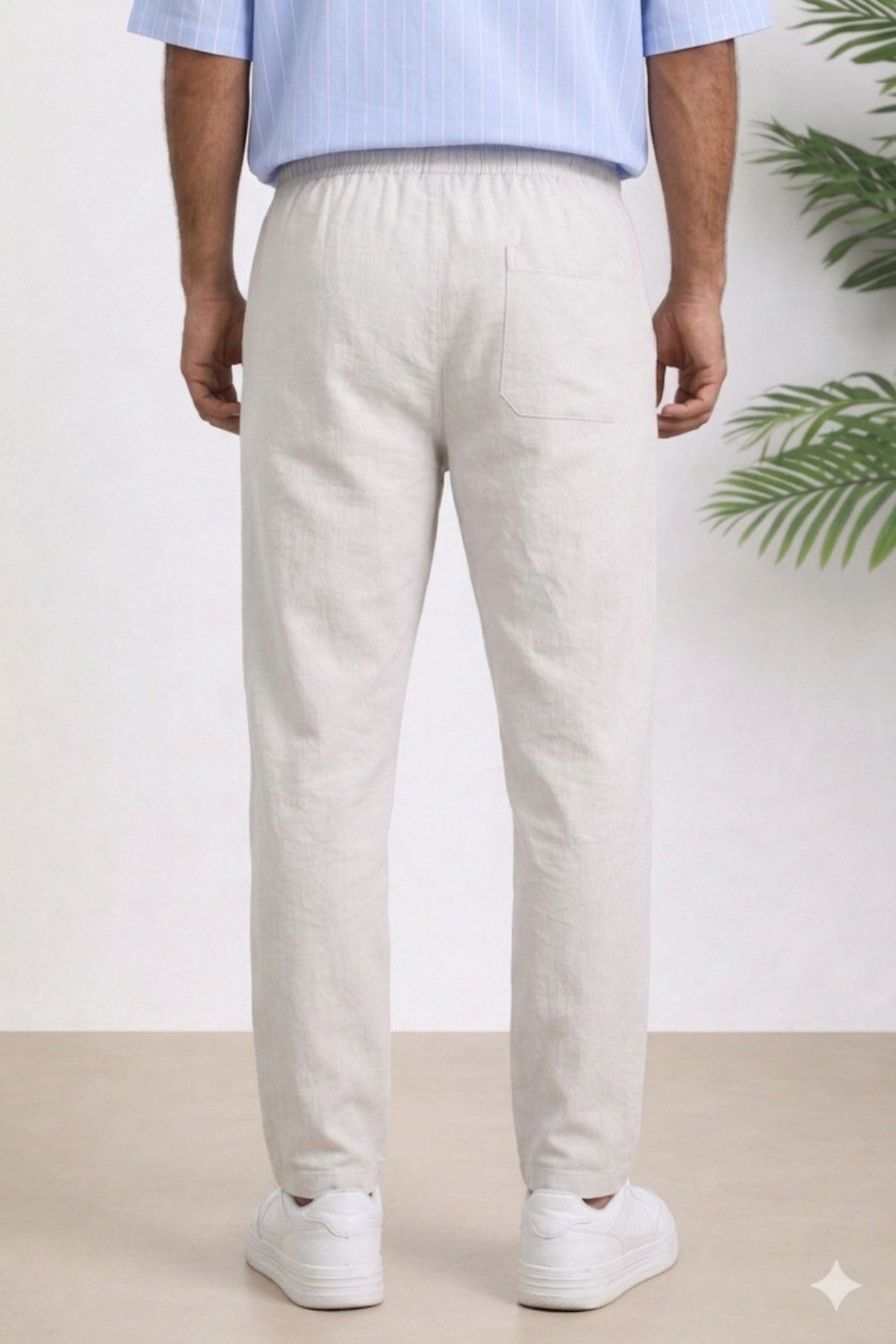Tarz CoolPantolonTCRPEPNT-026-Lacivert-2XLErkek Yazlık Keten Karışımı Relaxed Pantolon