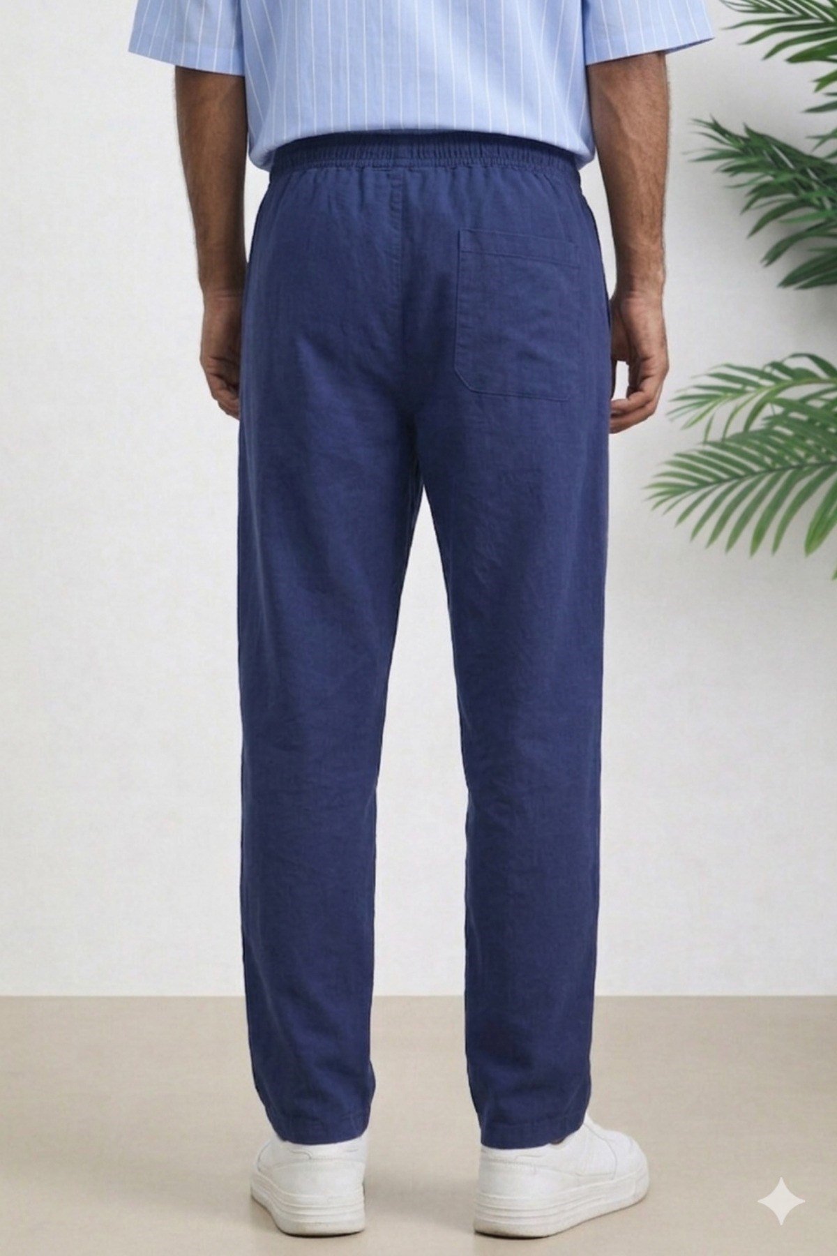 Tarz CoolPantolonTCRPEPNT-026-Lacivert-2XLErkek Yazlık Keten Karışımı Relaxed Pantolon