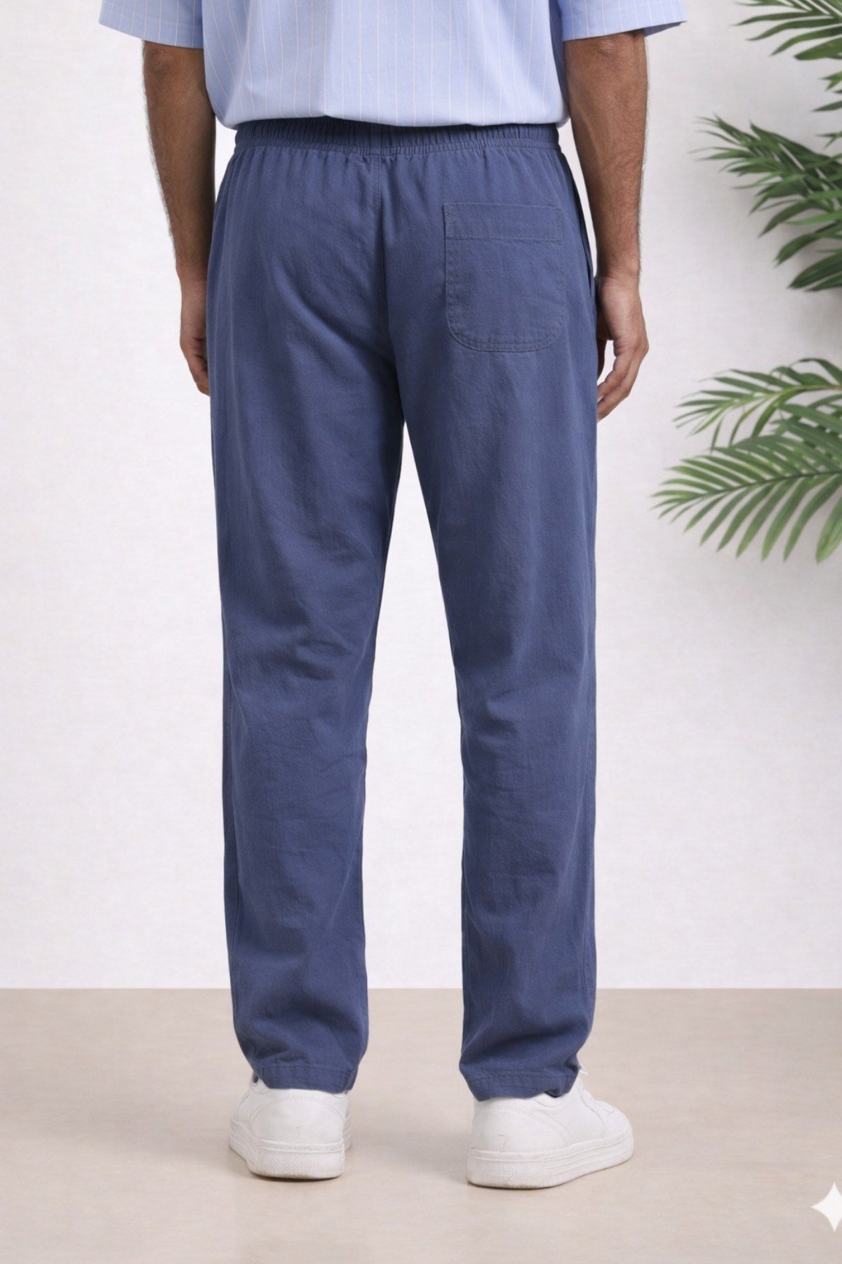 Tarz CoolPantolonTCRPEPNT-026-Lacivert-2XLErkek Yazlık Keten Karışımı Relaxed Pantolon