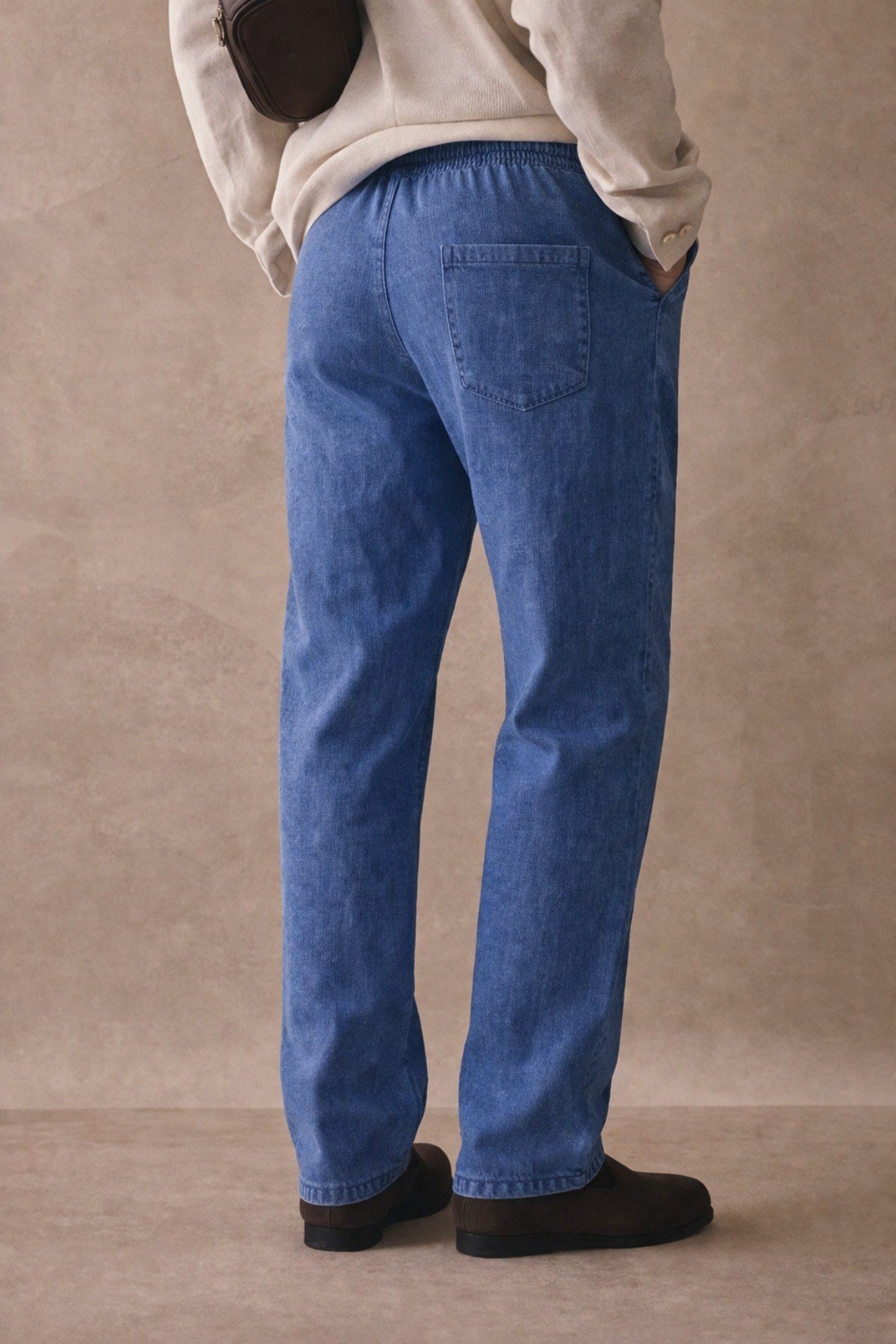 Tarz CoolPantolonTCRPEPNT-027-Füme-MFüme Renk Erkek Yazlık Keten Karışımı Relaxed Pantolon