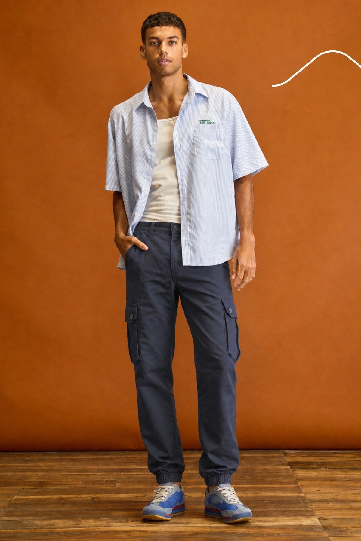 Tarz CoolPantolonYMTCPT001-Haki-29Erkek Slim Fit Körüklü Jogger Paçası Lastikli Pantolon