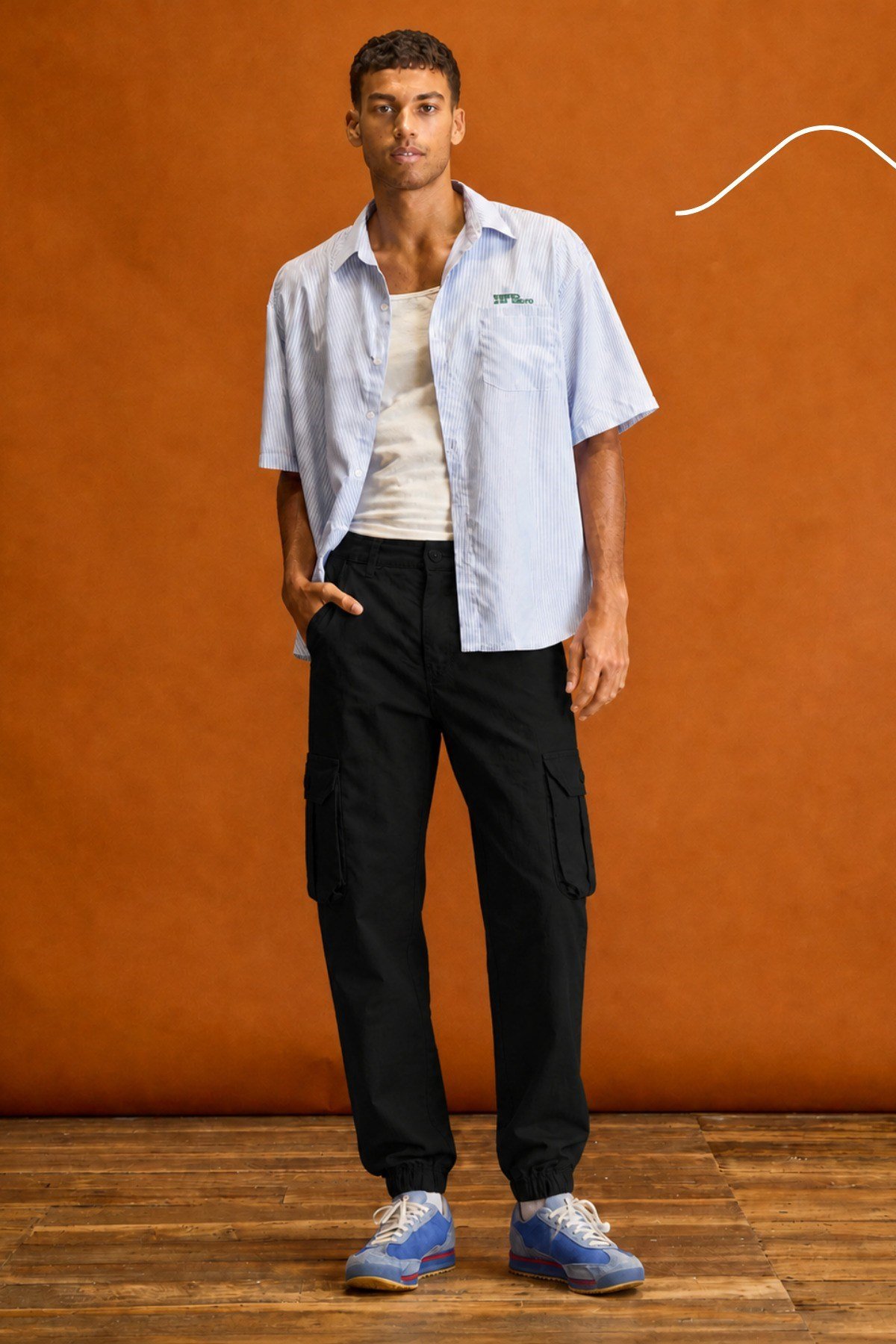 Tarz CoolPantolonYMTCPT001-Haki-29Erkek Slim Fit Körüklü Jogger Paçası Lastikli Pantolon