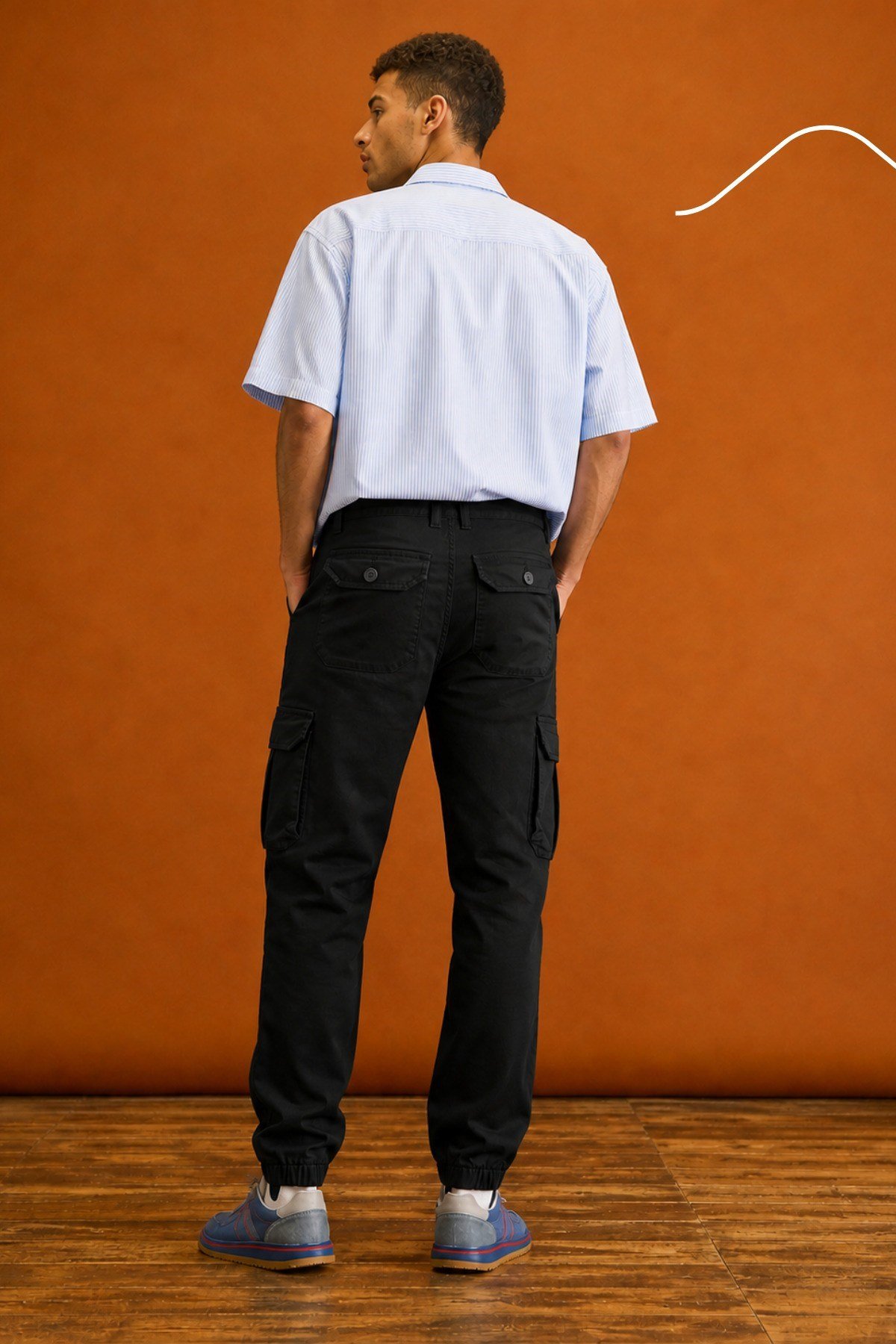 Tarz CoolPantolonYMTCPT001-Haki-29Erkek Slim Fit Körüklü Jogger Paçası Lastikli Pantolon