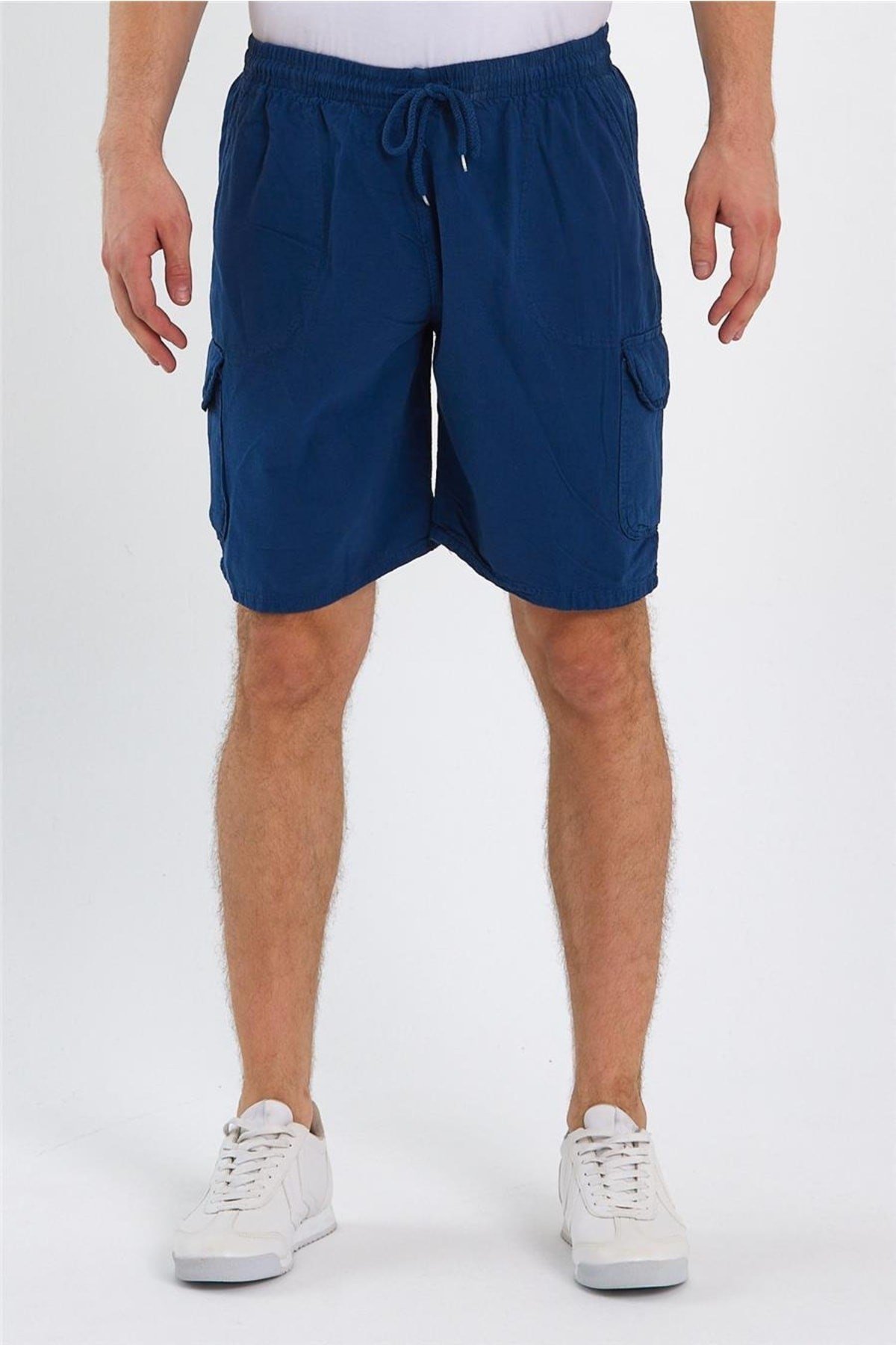 Tarz CoolŞort&BermudaCREPESRT01R03Erkek Kargo Cepli Regular Bağcıklı Keten Şort-crepesrt01r03s